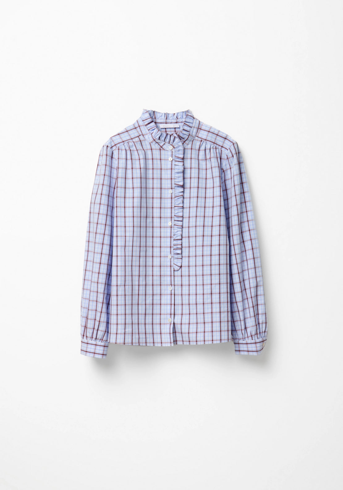Poplin Print Blouse - Red
