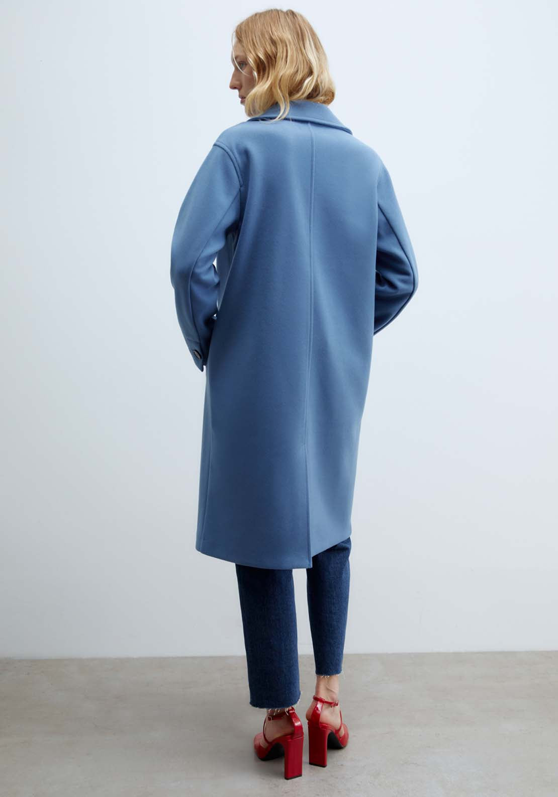 Sfera Single Breasted Coat - Royal 4 Shaws Department Stores