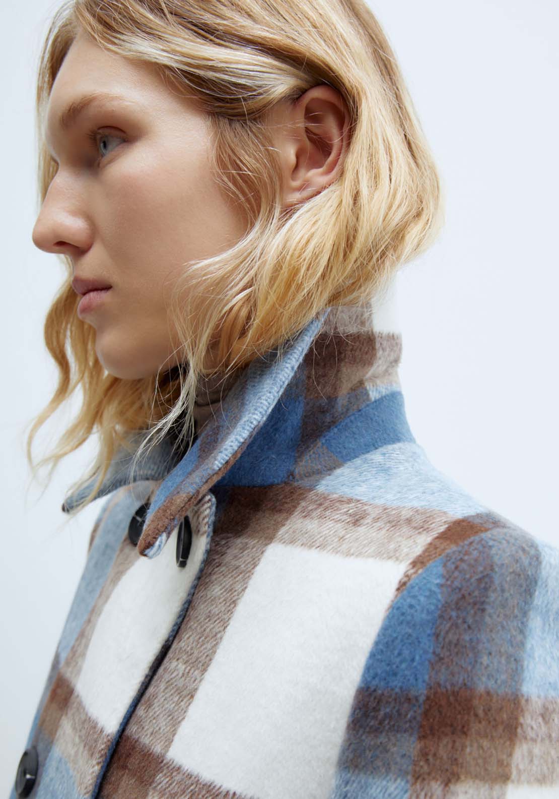 Sfera Double Breasted Coat - Royal Check 2 Shaws Department Stores