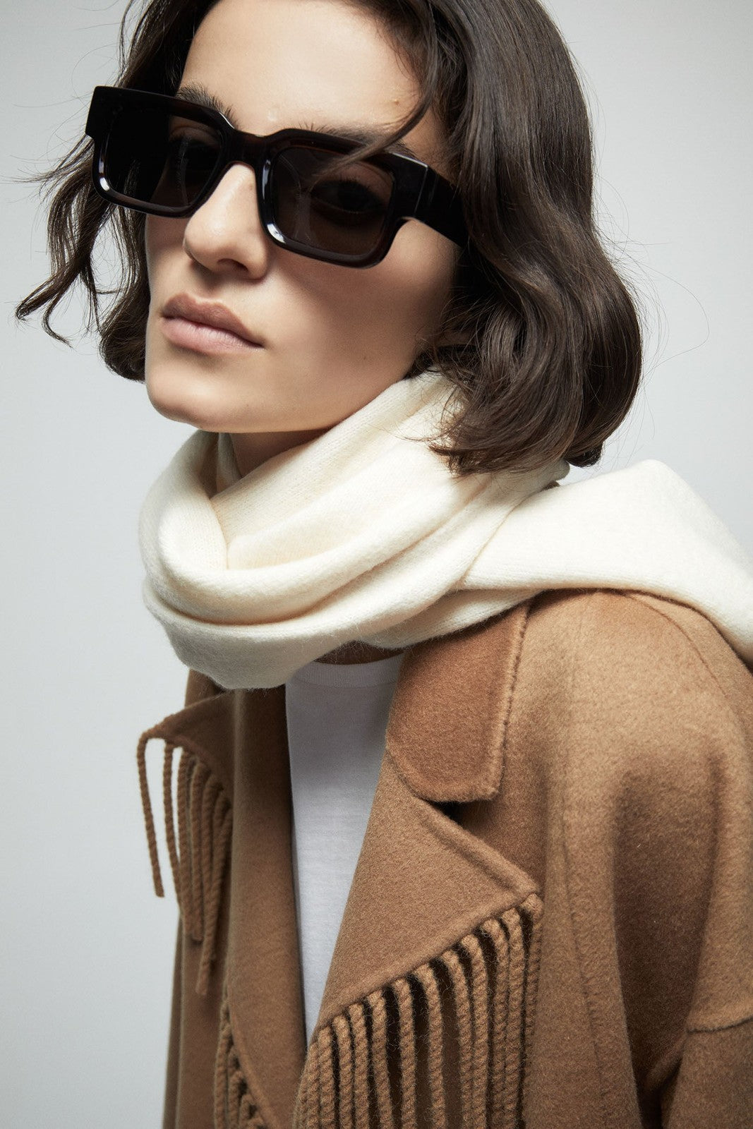 Fringed Coat - Brown