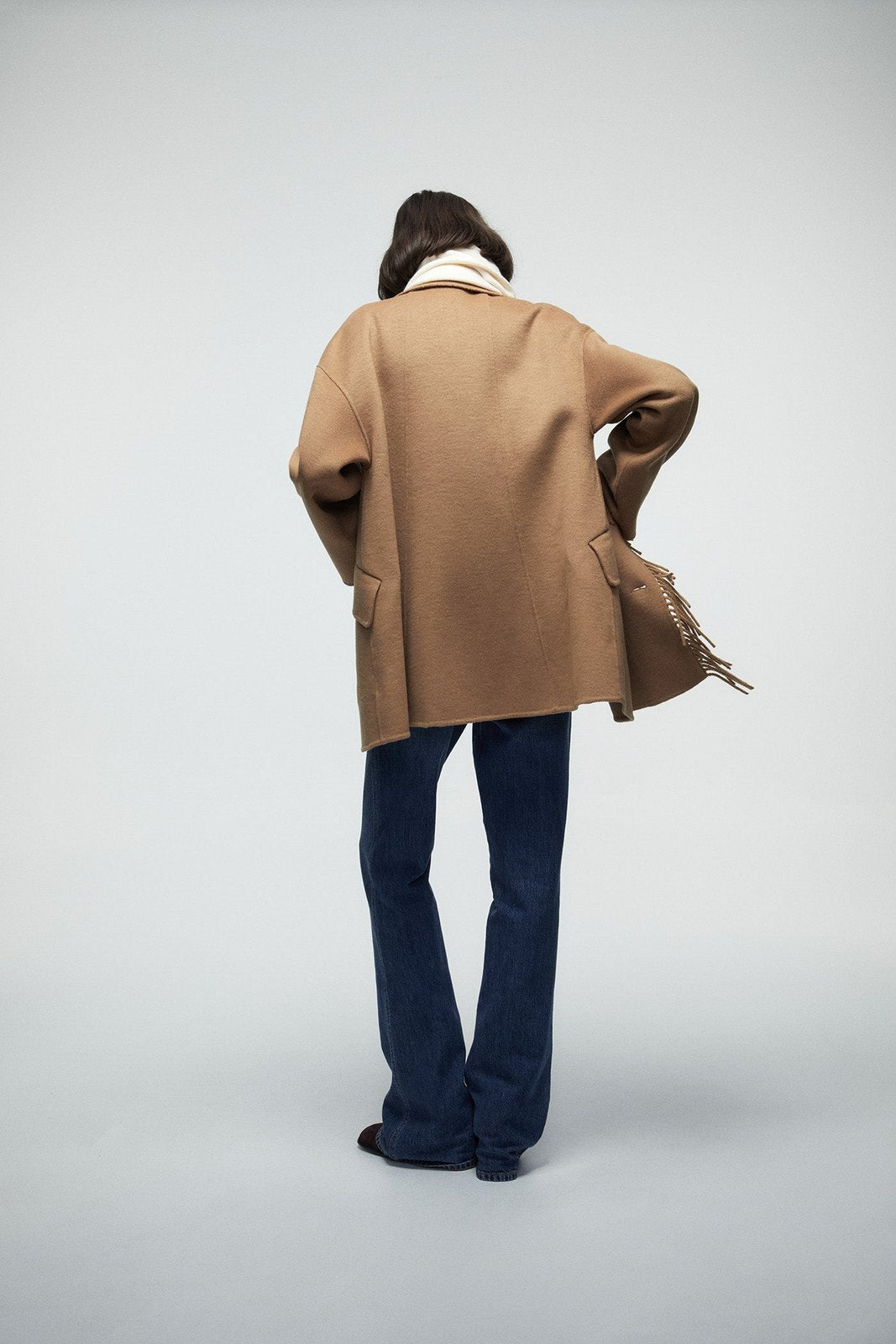 Fringed Coat - Brown