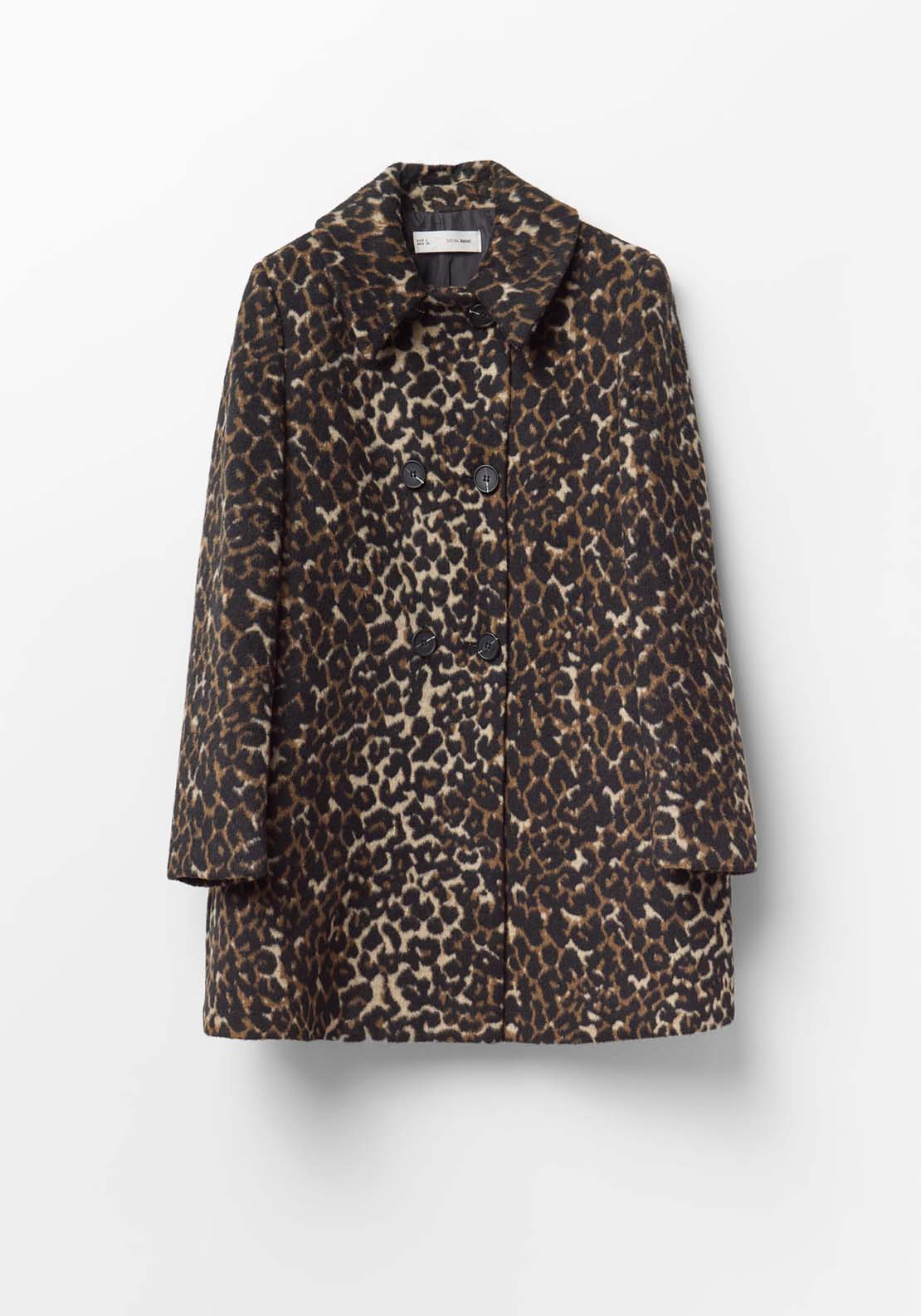 Animal Print Coat - Brown