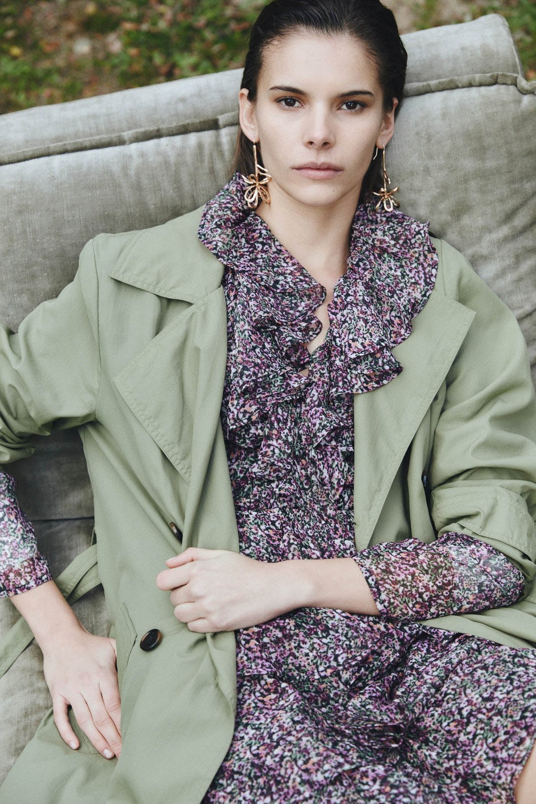Sfera Lightweight trench coat - Khaki 5 Shaws Department Stores