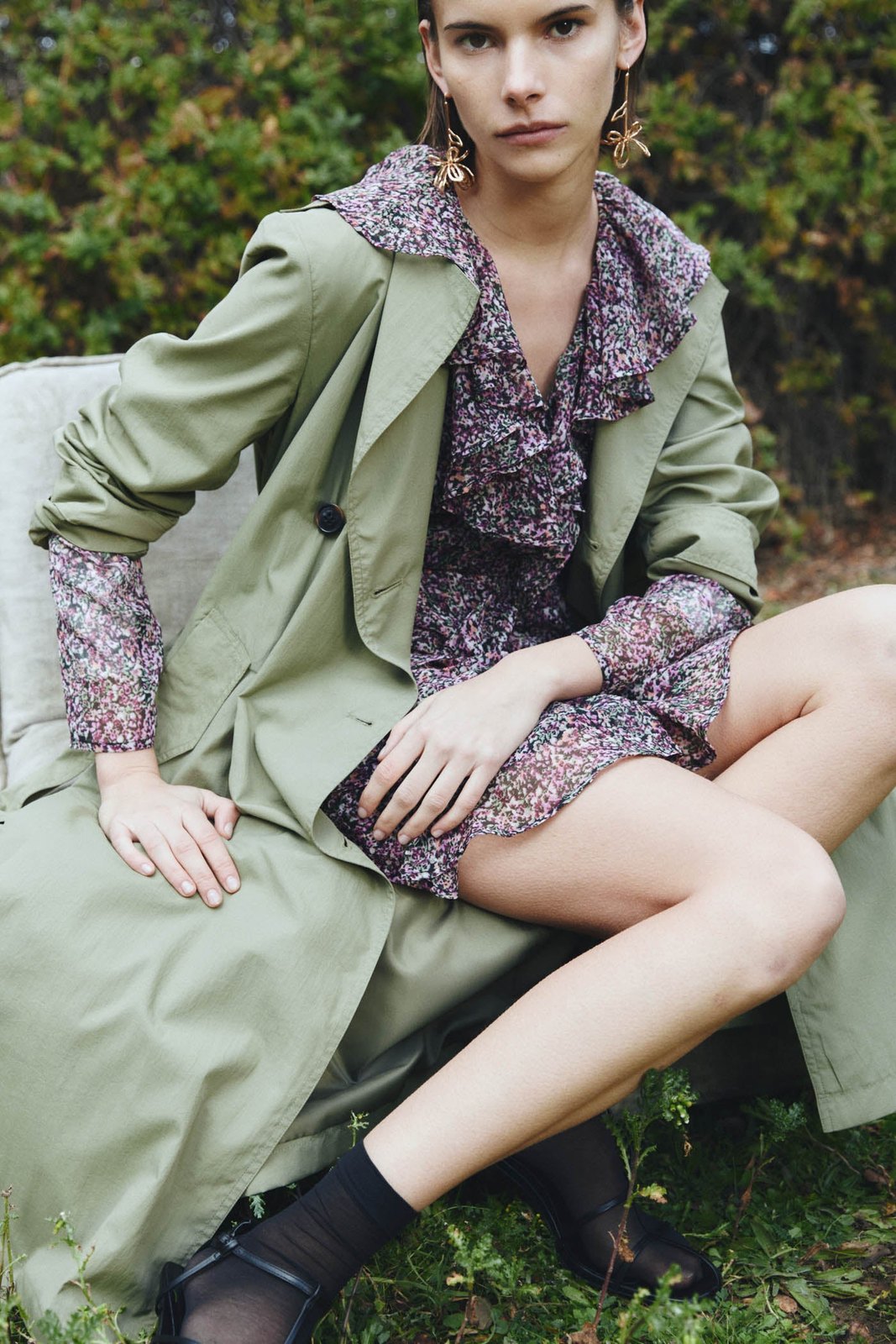 Sfera Lightweight trench coat - Khaki 7 Shaws Department Stores