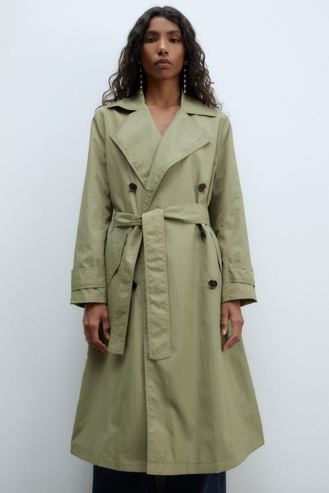 Sfera Lightweight trench coat - Khaki 1 Shaws Department Stores