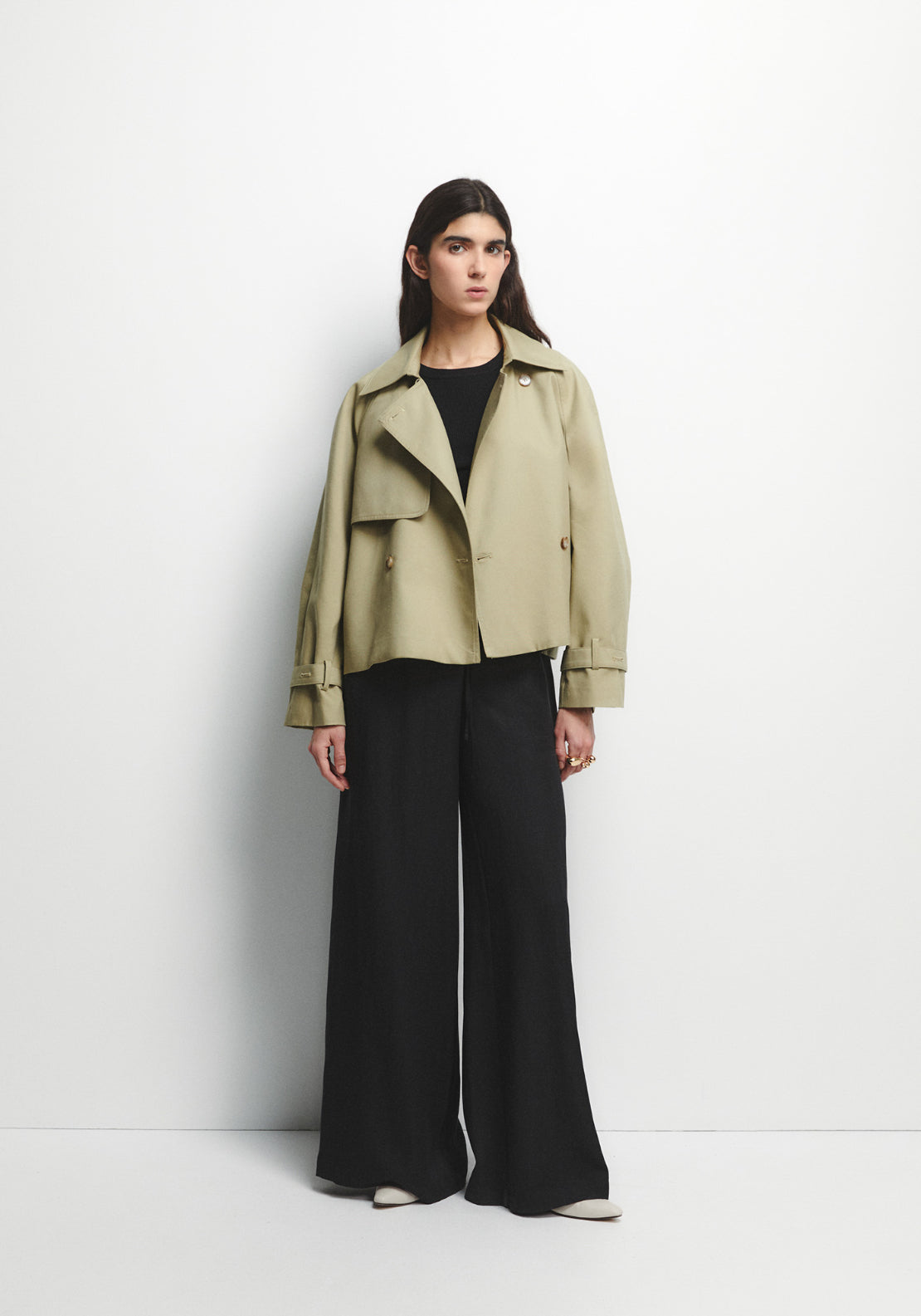 Short Trench Coat - Beige