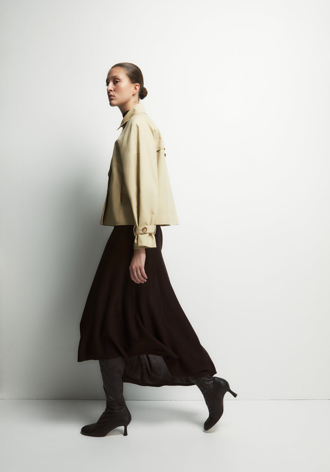 Short Trench Coat - Brown
