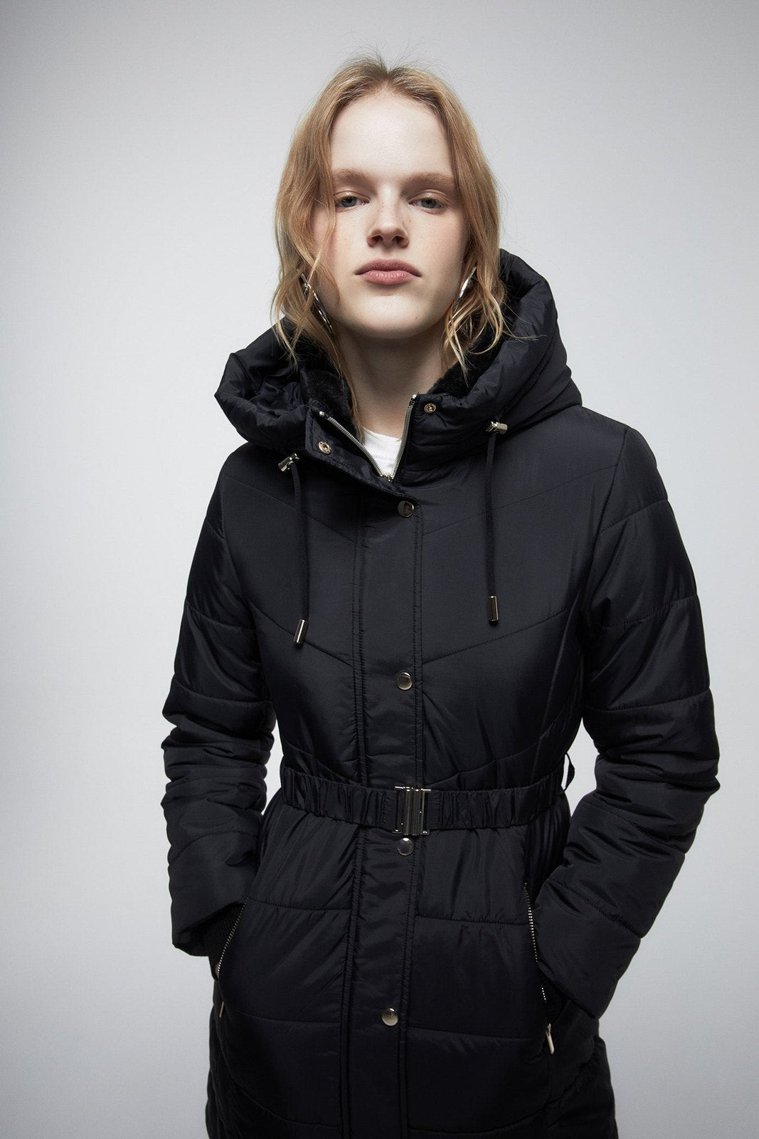 Sfera Long Parka with Hood - Black 4 Shaws Department Stores