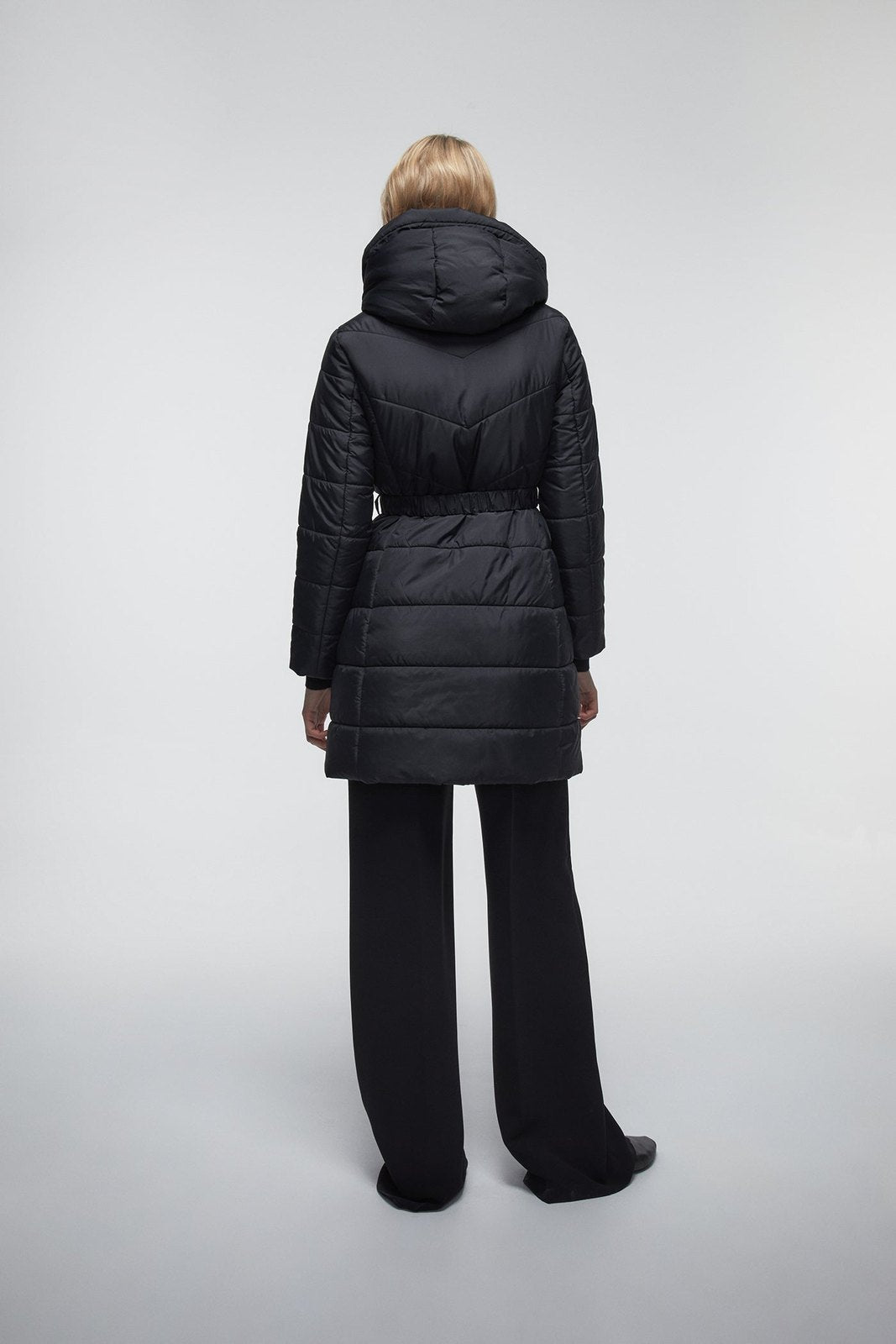 Sfera Long Parka with Hood - Black 2 Shaws Department Stores