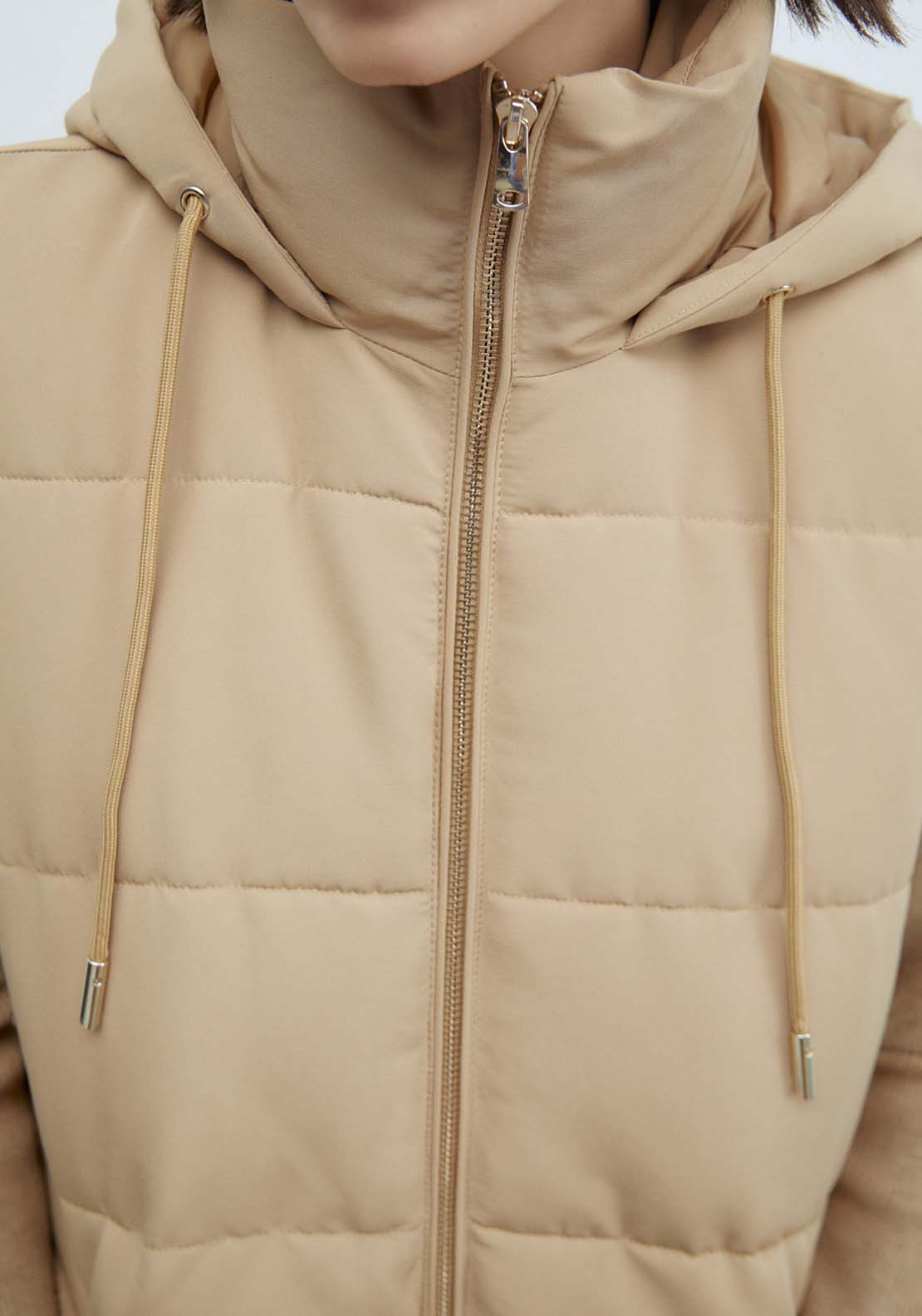Sfera Zip Long Gilet - Camel 5 Shaws Department Stores