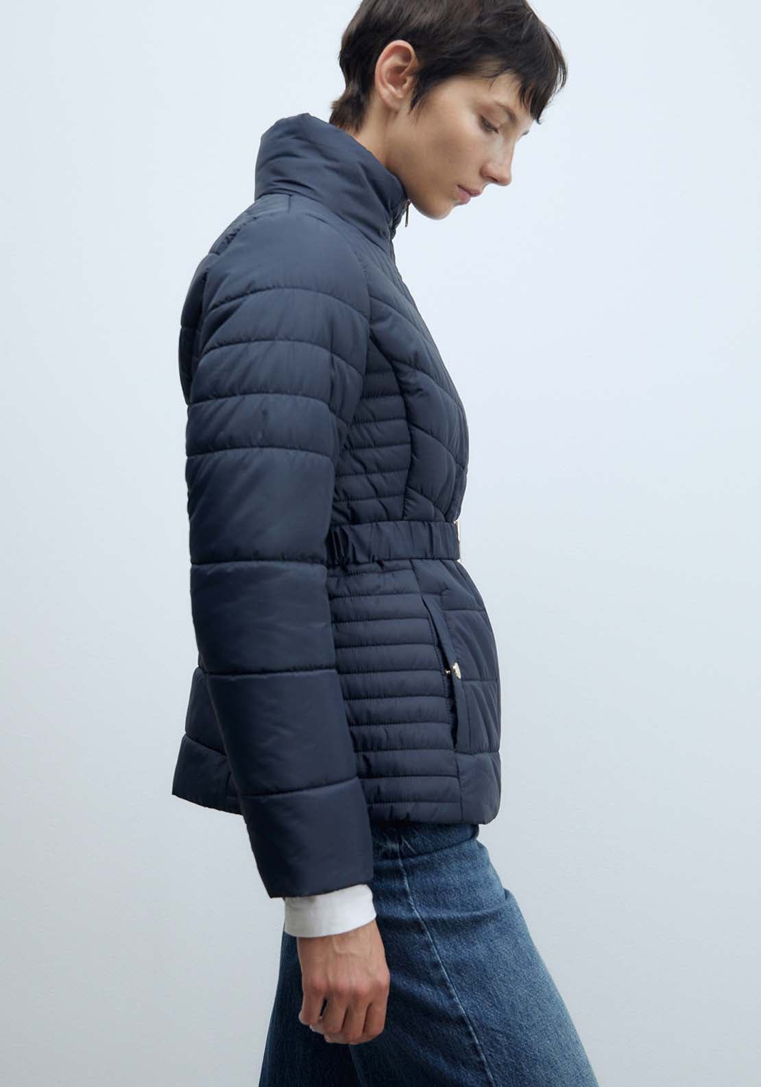 Sfera Short Parka - Navy 2 Shaws Department Stores