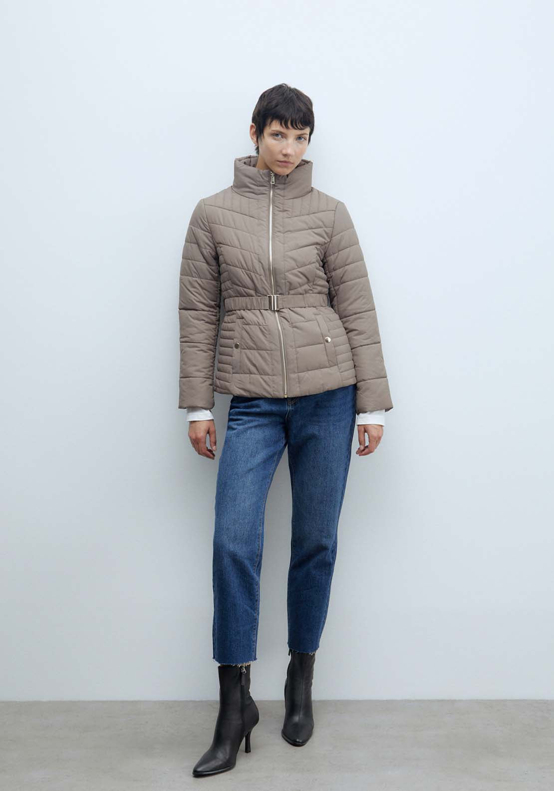 Sfera Short Parka - Taupe 4 Shaws Department Stores