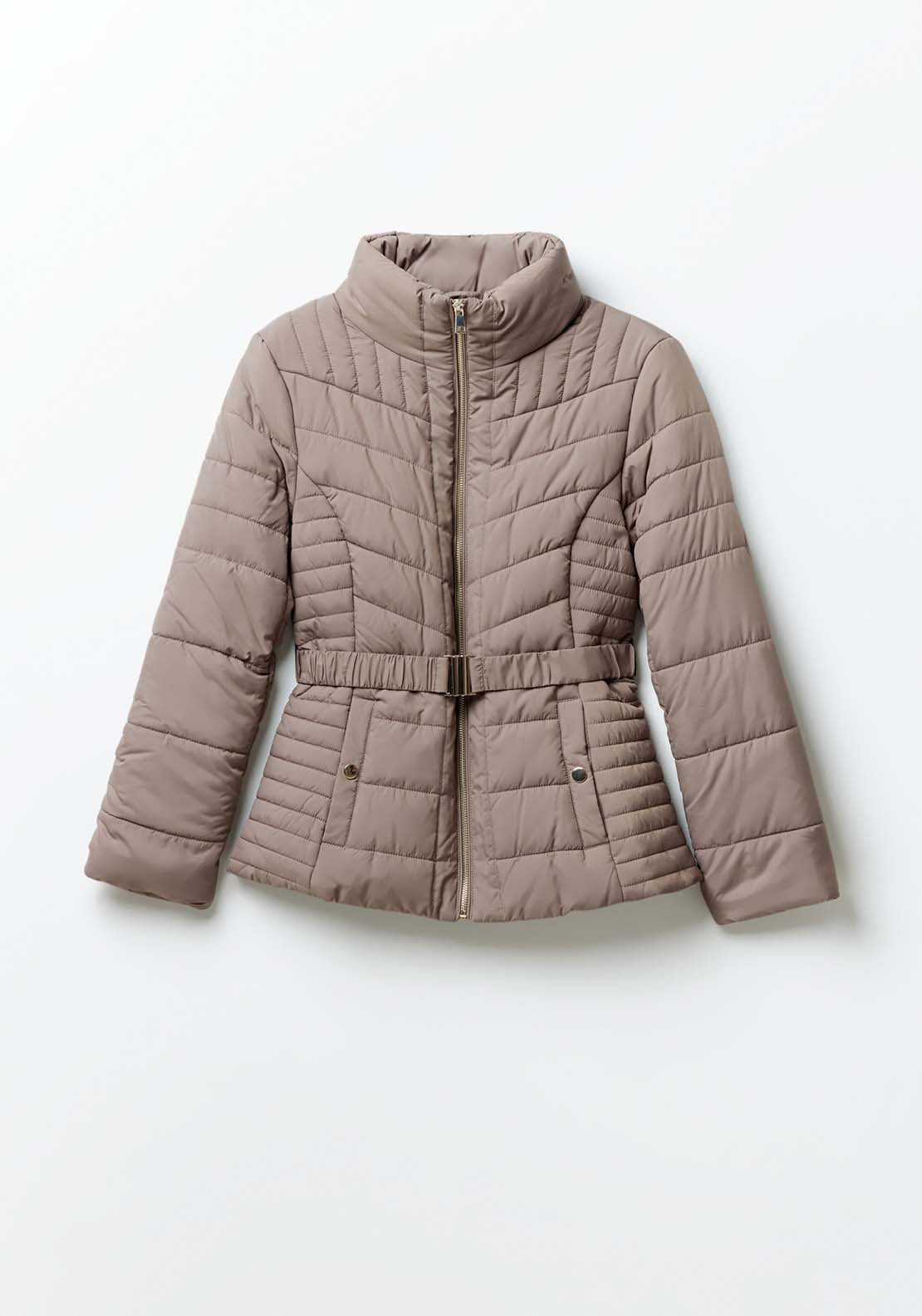 Sfera Short Parka - Taupe 5 Shaws Department Stores
