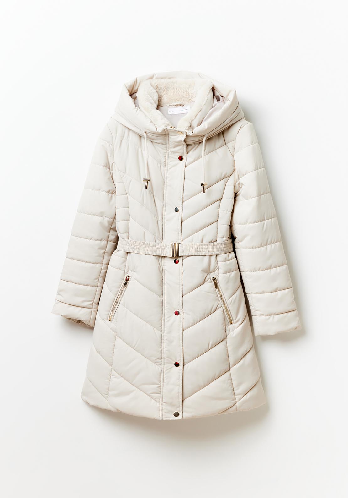 Sfera Long parka - Ecru 7 Shaws Department Stores