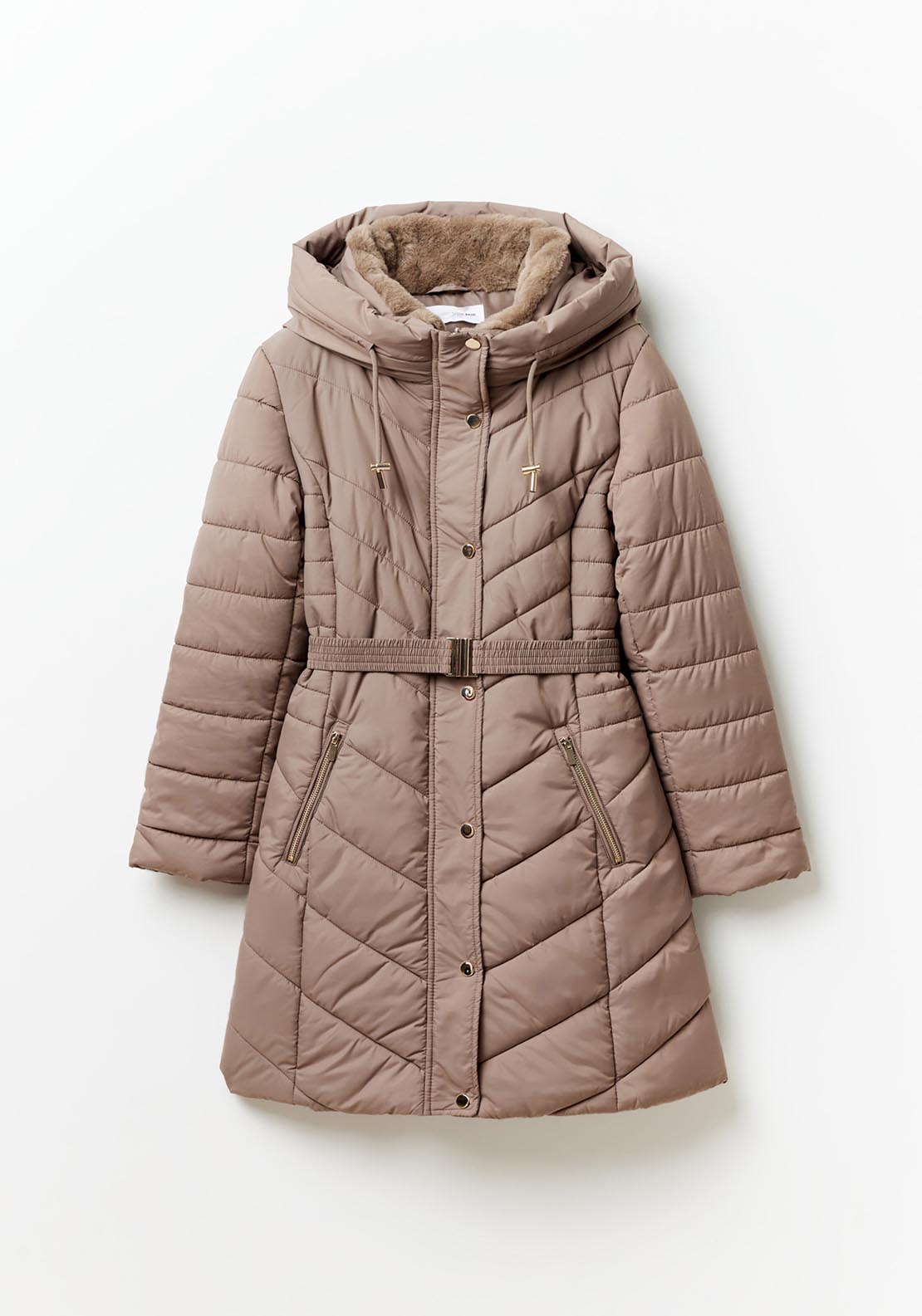 Sfera Long parka - Taupe 6 Shaws Department Stores