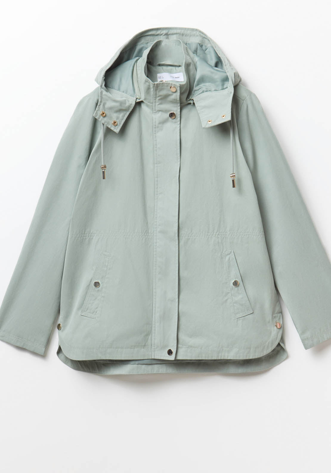 Sfera Curved Hem Parka - Green 7 Shaws Department Stores