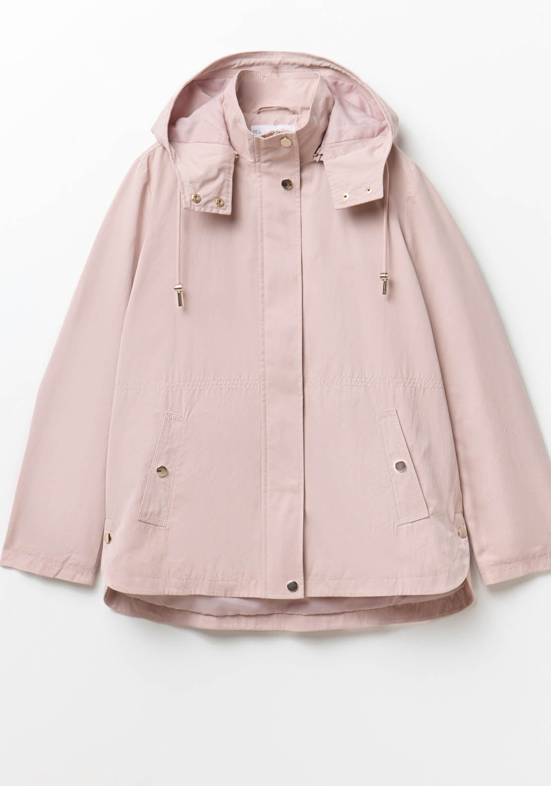 Sfera Curved Hem Parka - Light Pink 6 Shaws Department Stores