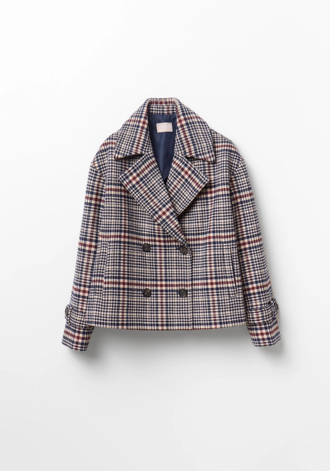 Check Short Coat - Red