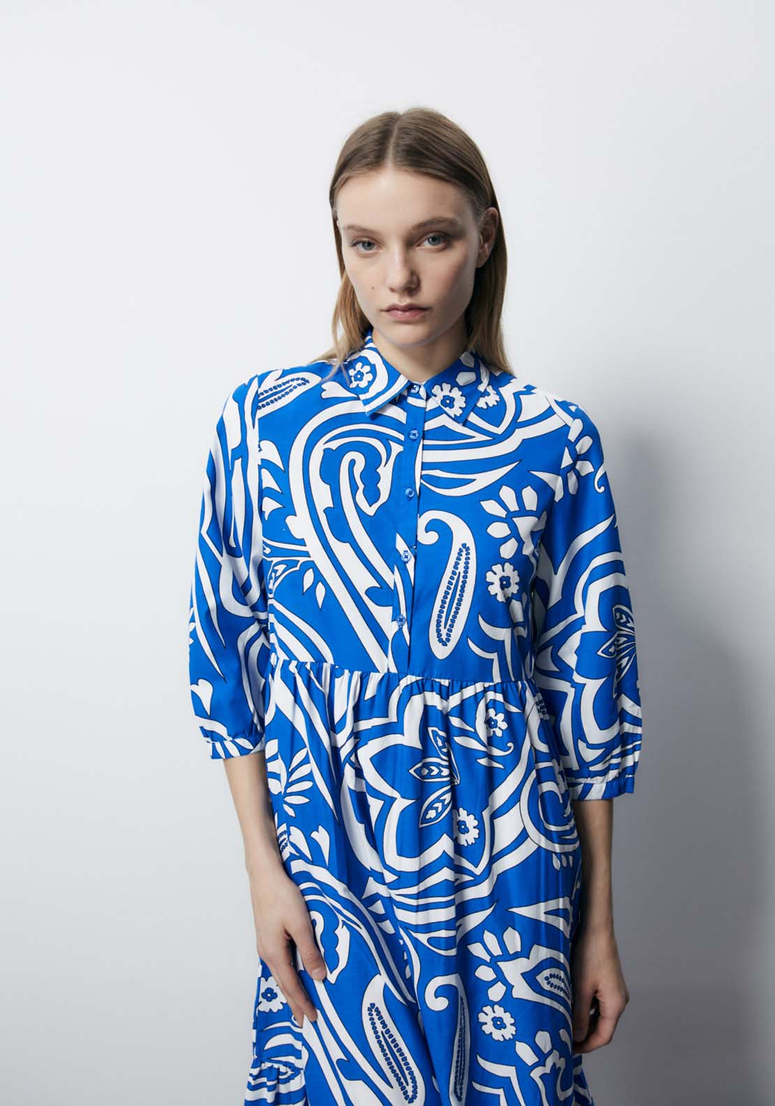 Sfera Long Sleeve Printed Dress 3 Shaws Department Stores