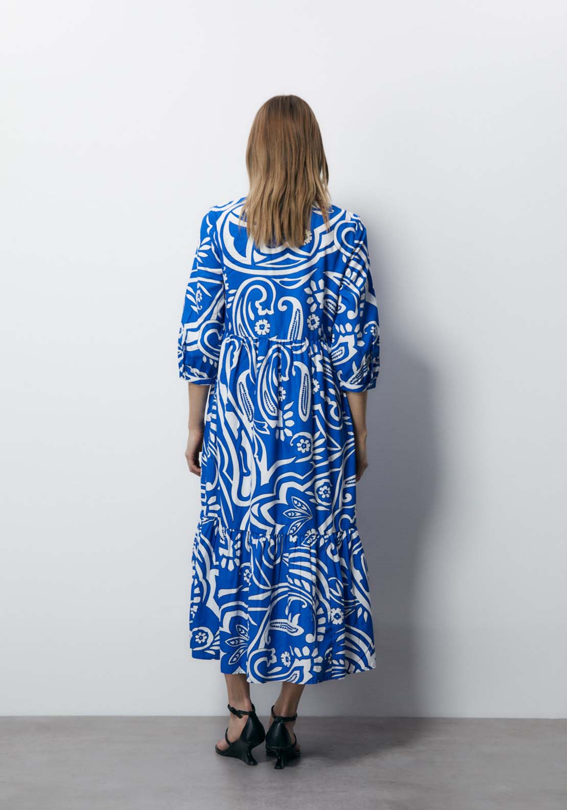 Sfera Long Sleeve Printed Dress 4 Shaws Department Stores