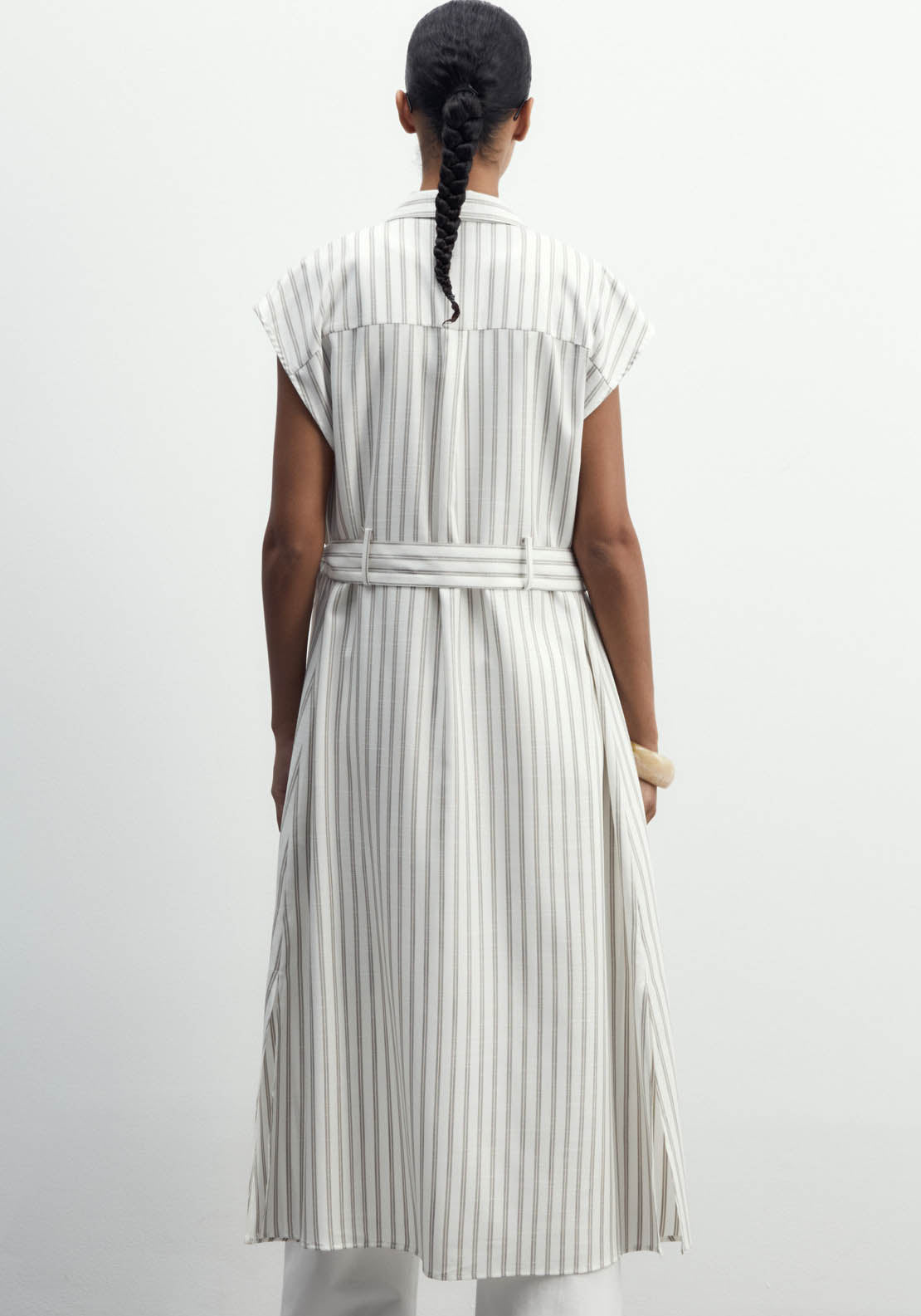Sfera Striped Dress - Print Camel 6 Shaws Department Stores