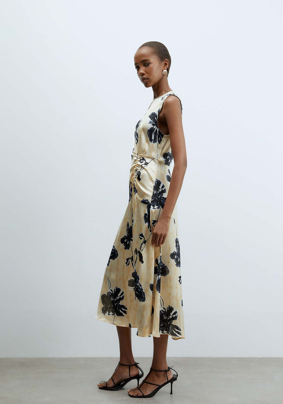 Sfera Ruched Dress - Black 3 Shaws Department Stores
