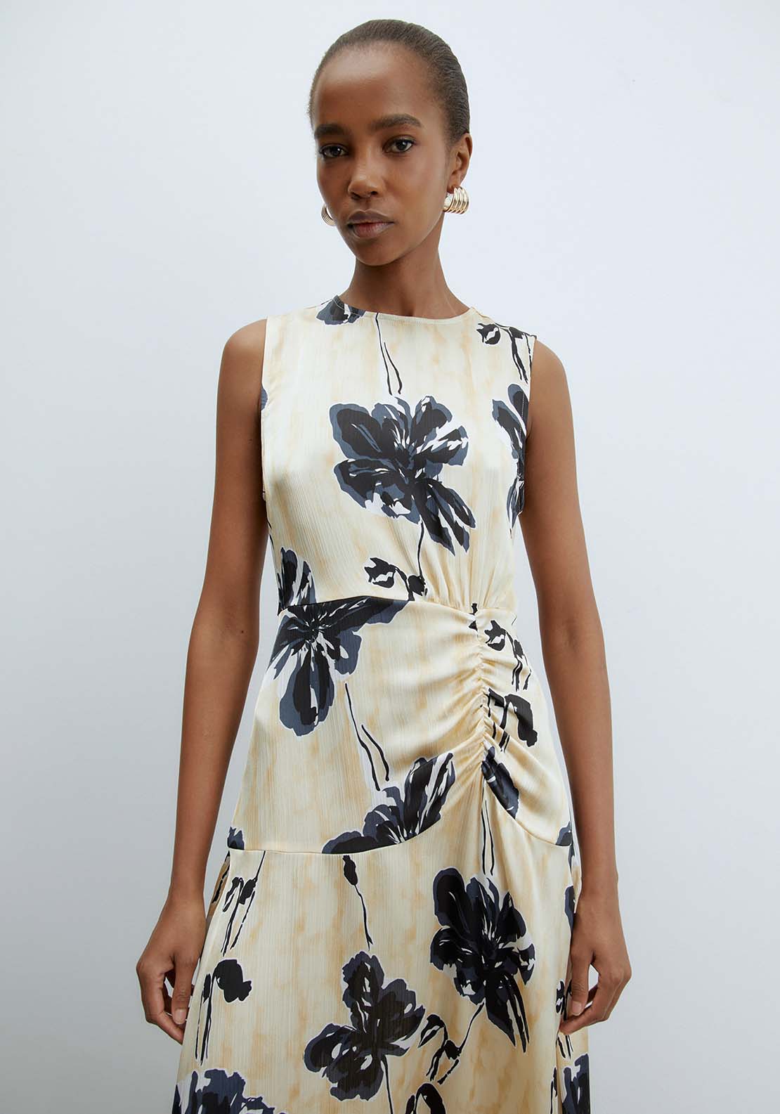 Sfera Ruched Dress - Black 4 Shaws Department Stores