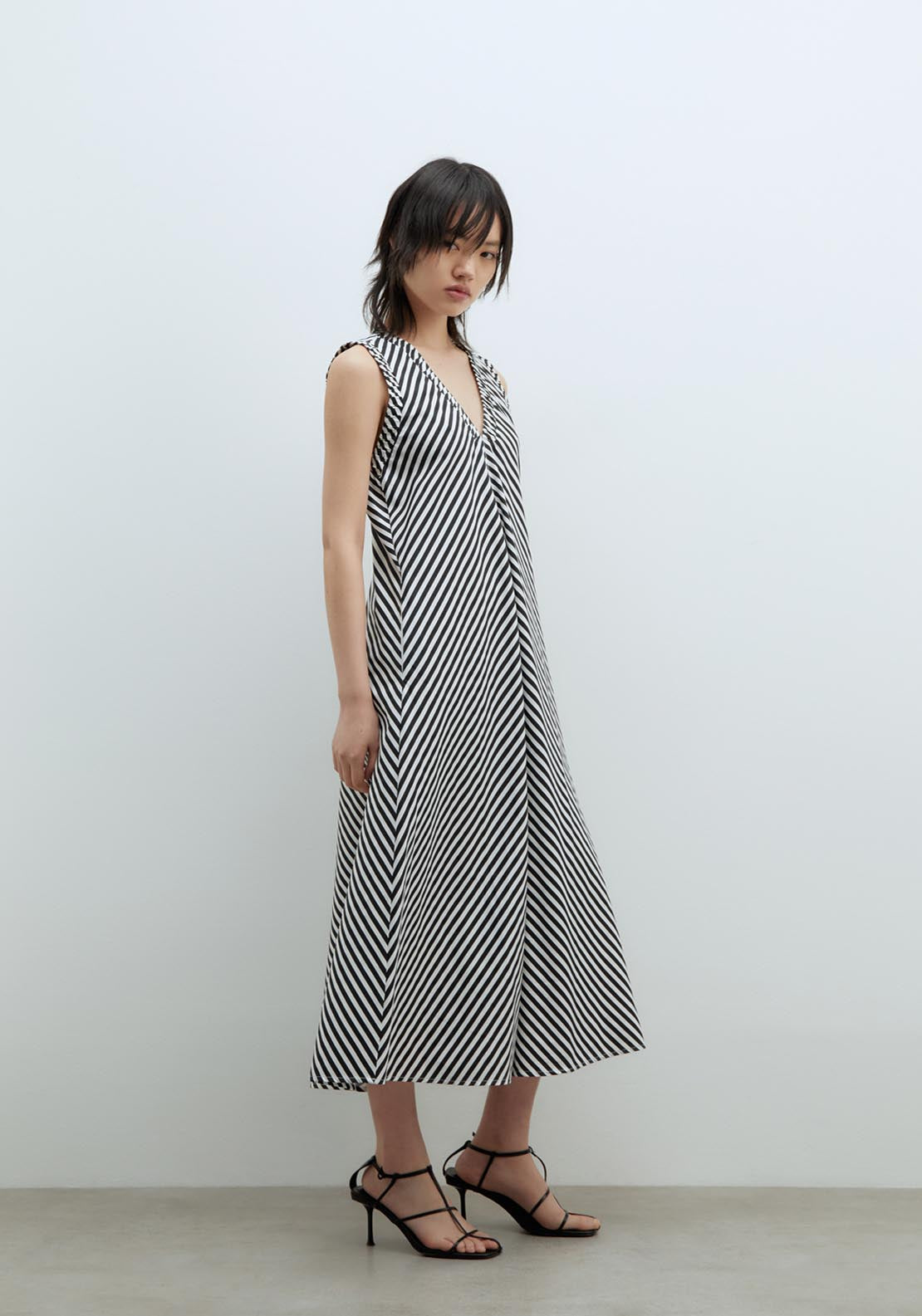 Sfera Elaborated Neckline Dress - Black 3 Shaws Department Stores