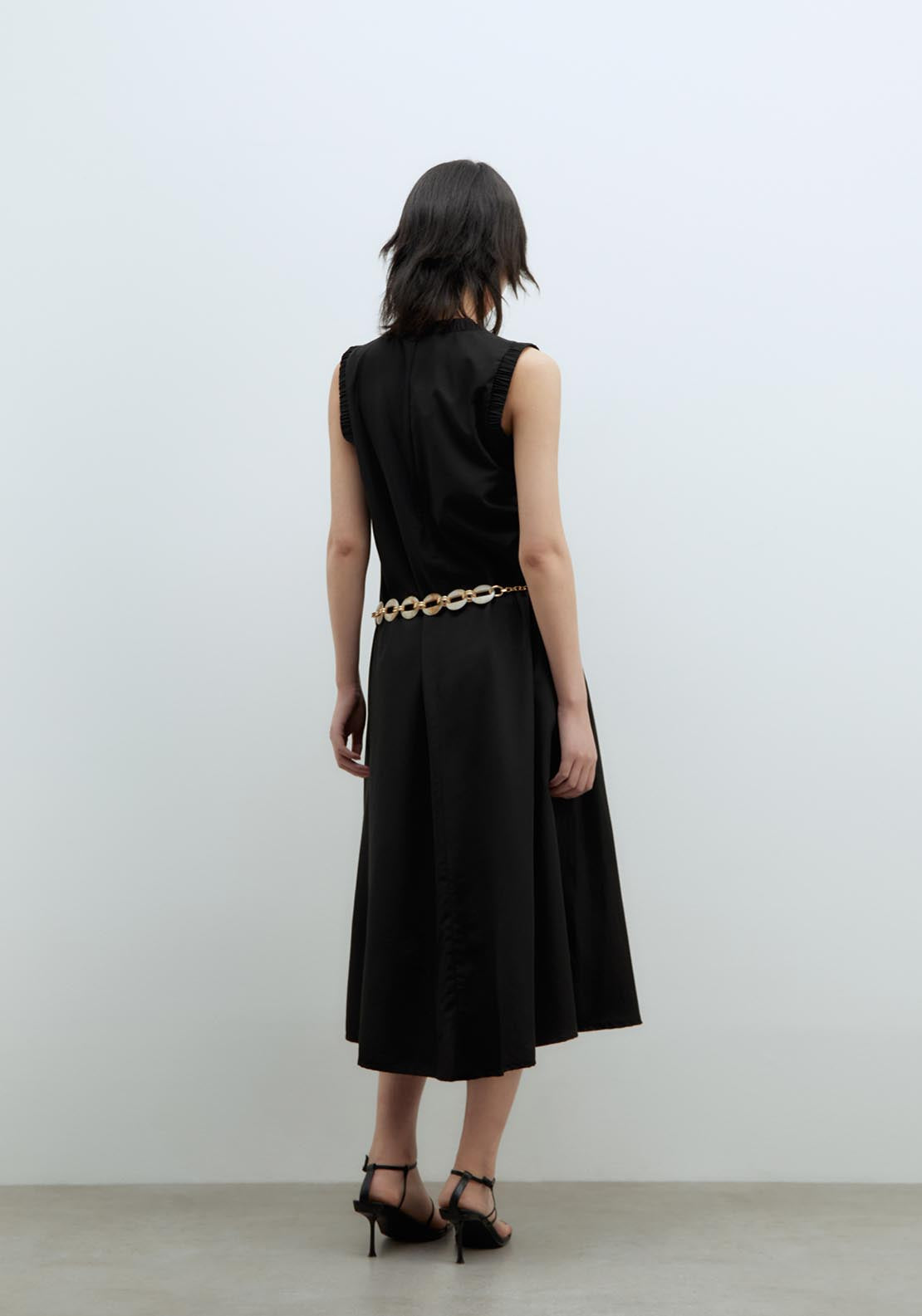 Sfera Elaborated Neckline Dress - Black 2 Shaws Department Stores