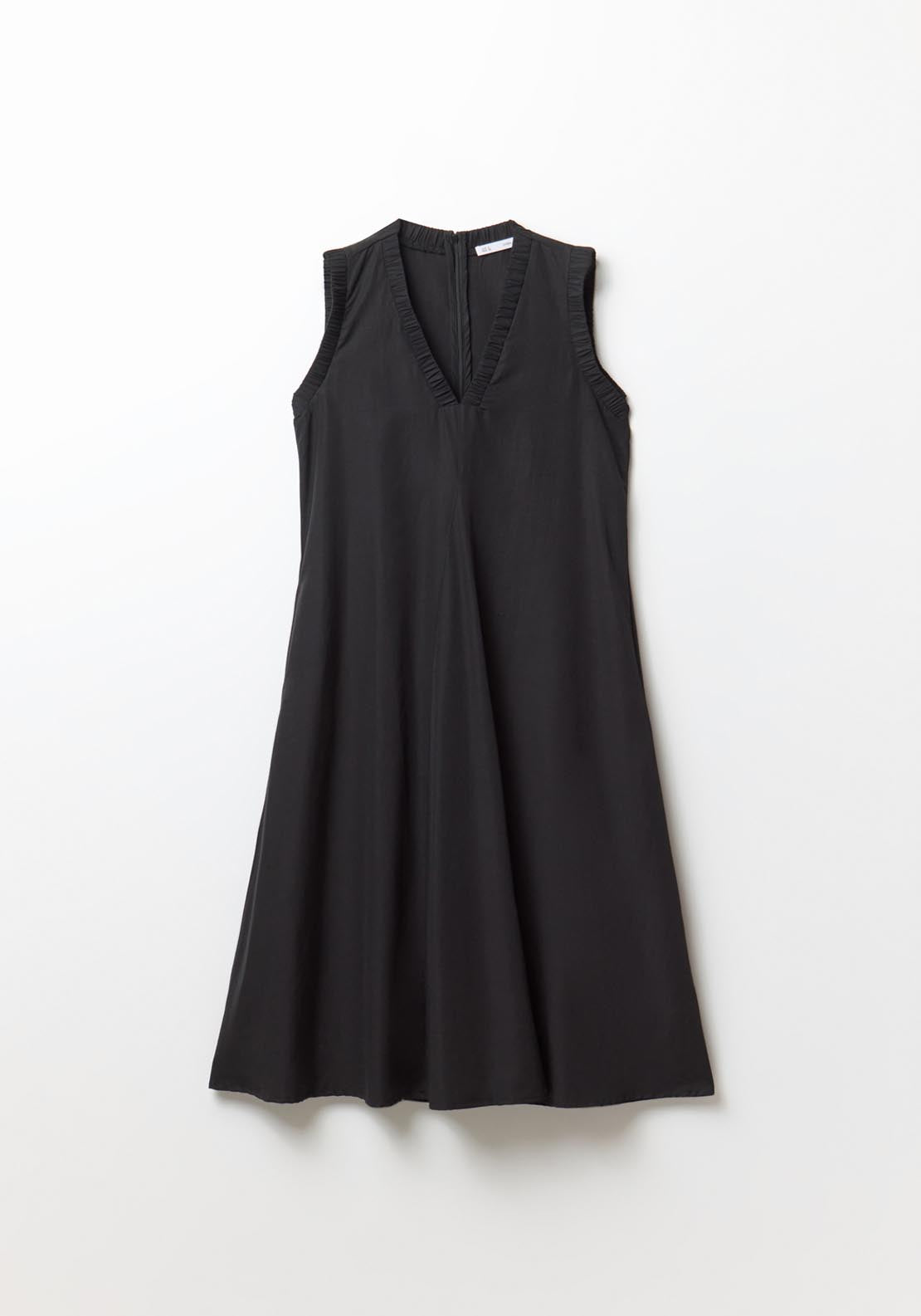 Sfera Elaborated Neckline Dress - Black 6 Shaws Department Stores