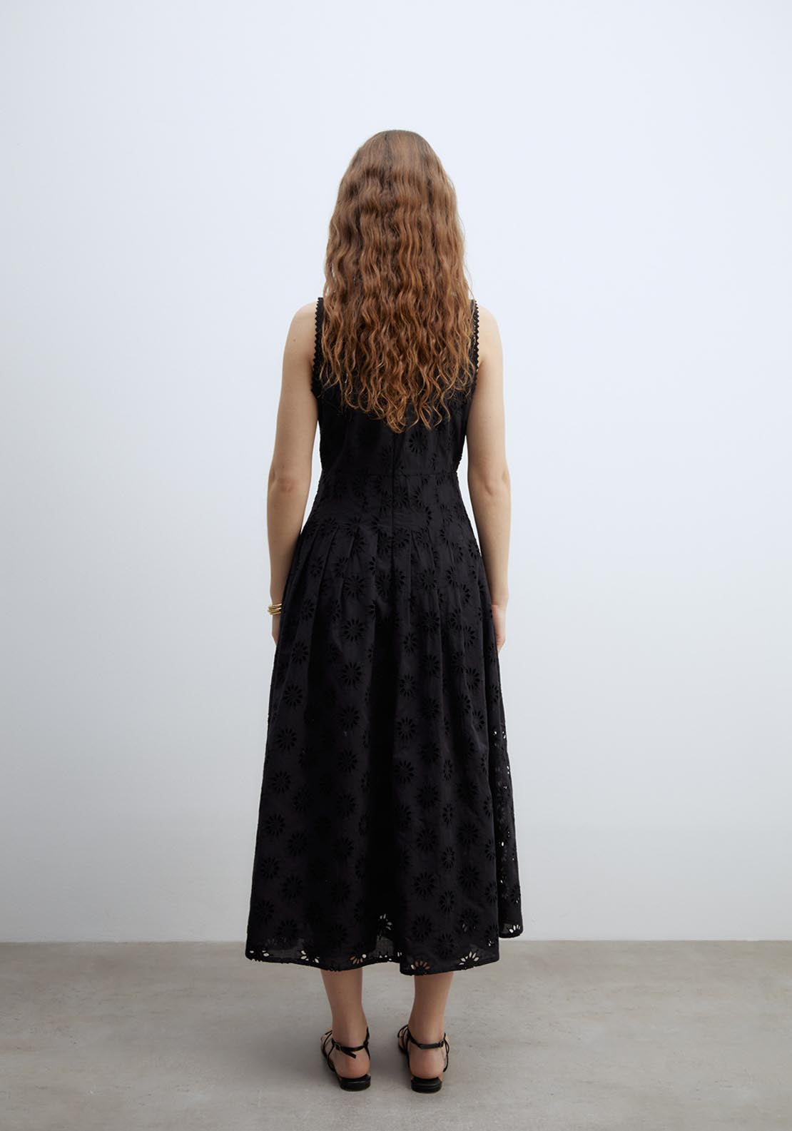 Sfera Schiffli Dress - Black 2 Shaws Department Stores