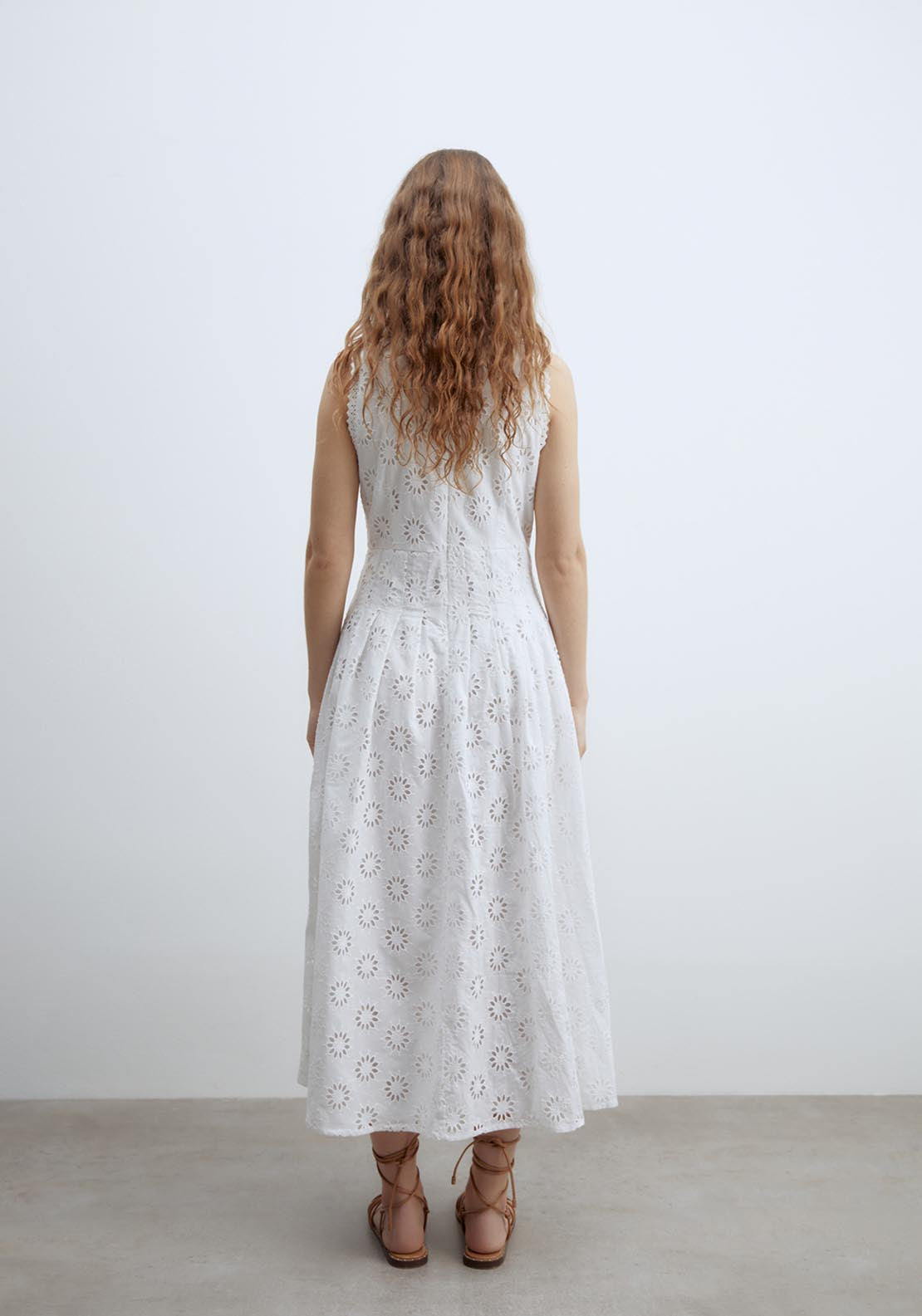 Sfera Schiffli Dress - White 2 Shaws Department Stores