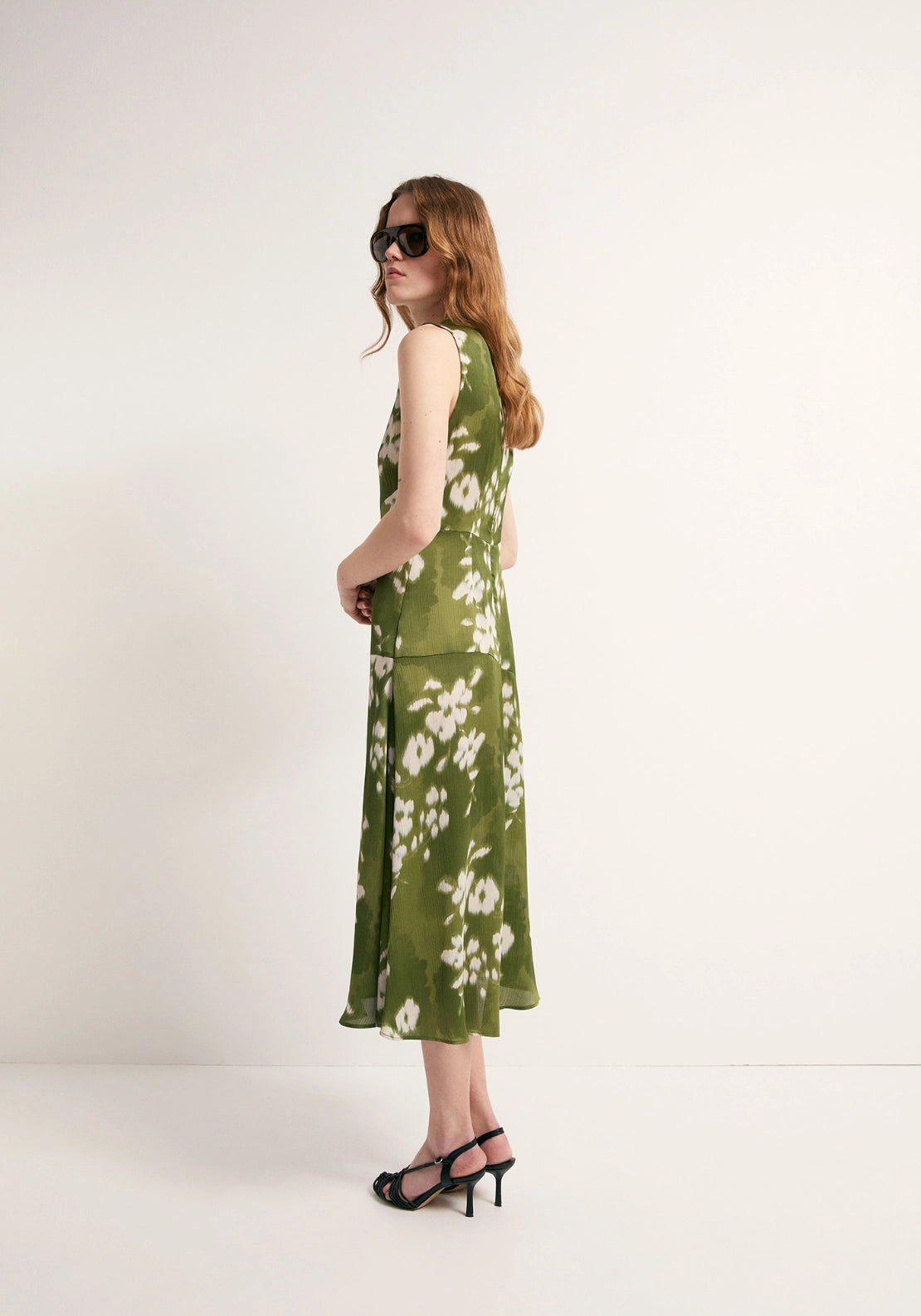 Flowy Seam Dress - Green