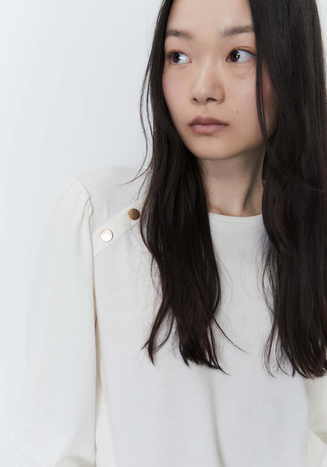 Sfera Plain long-sleeved T-shirt Top - White 6 Shaws Department Stores