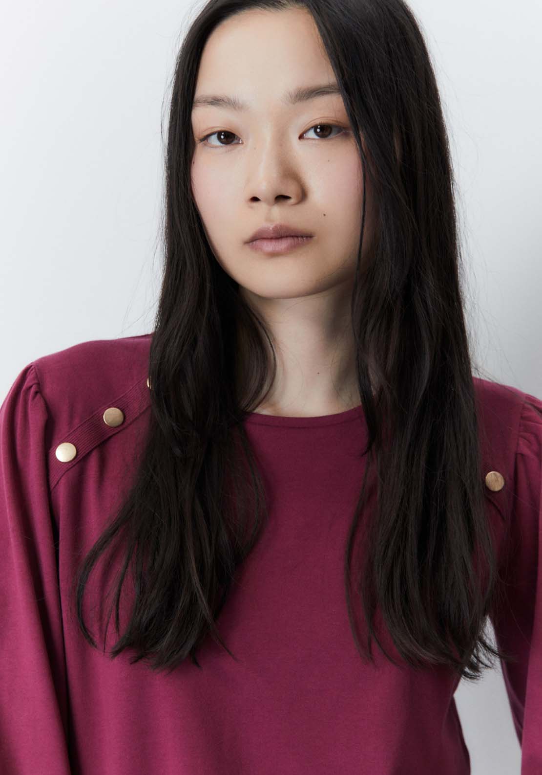 Sfera Plain long-sleeved T-shirt Top - Magenta 5 Shaws Department Stores