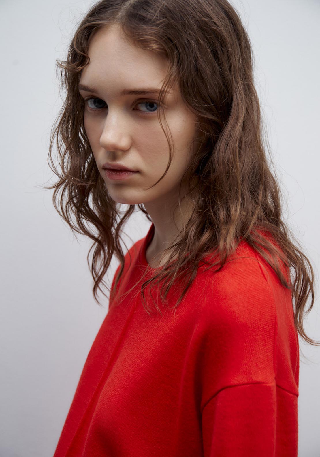 Sfera Buttons soft-touch long-sleeved T-shirt - Red 5 Shaws Department Stores