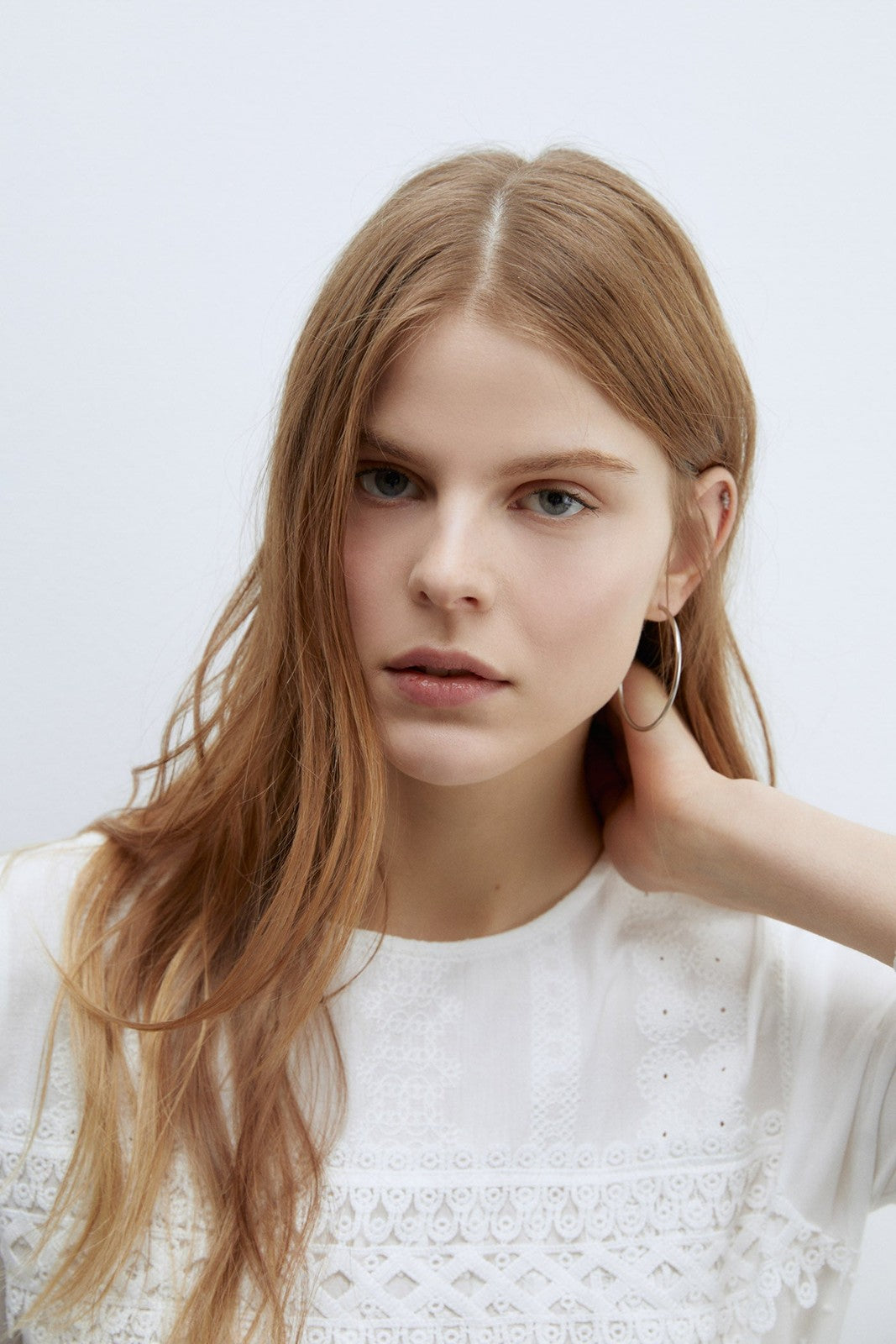 Sfera Plumetis embroidered top - White 5 Shaws Department Stores