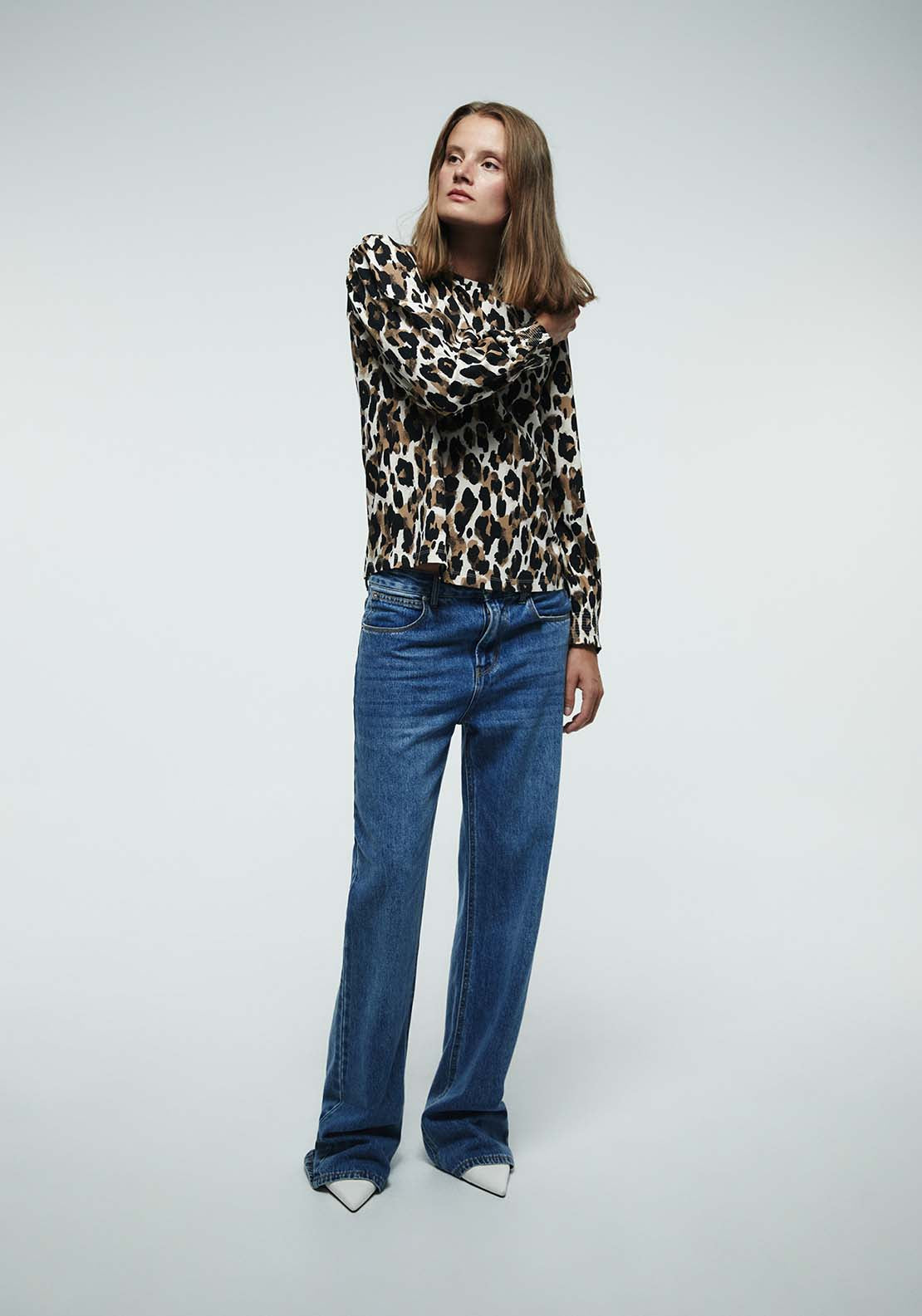 Printed Top - Brown