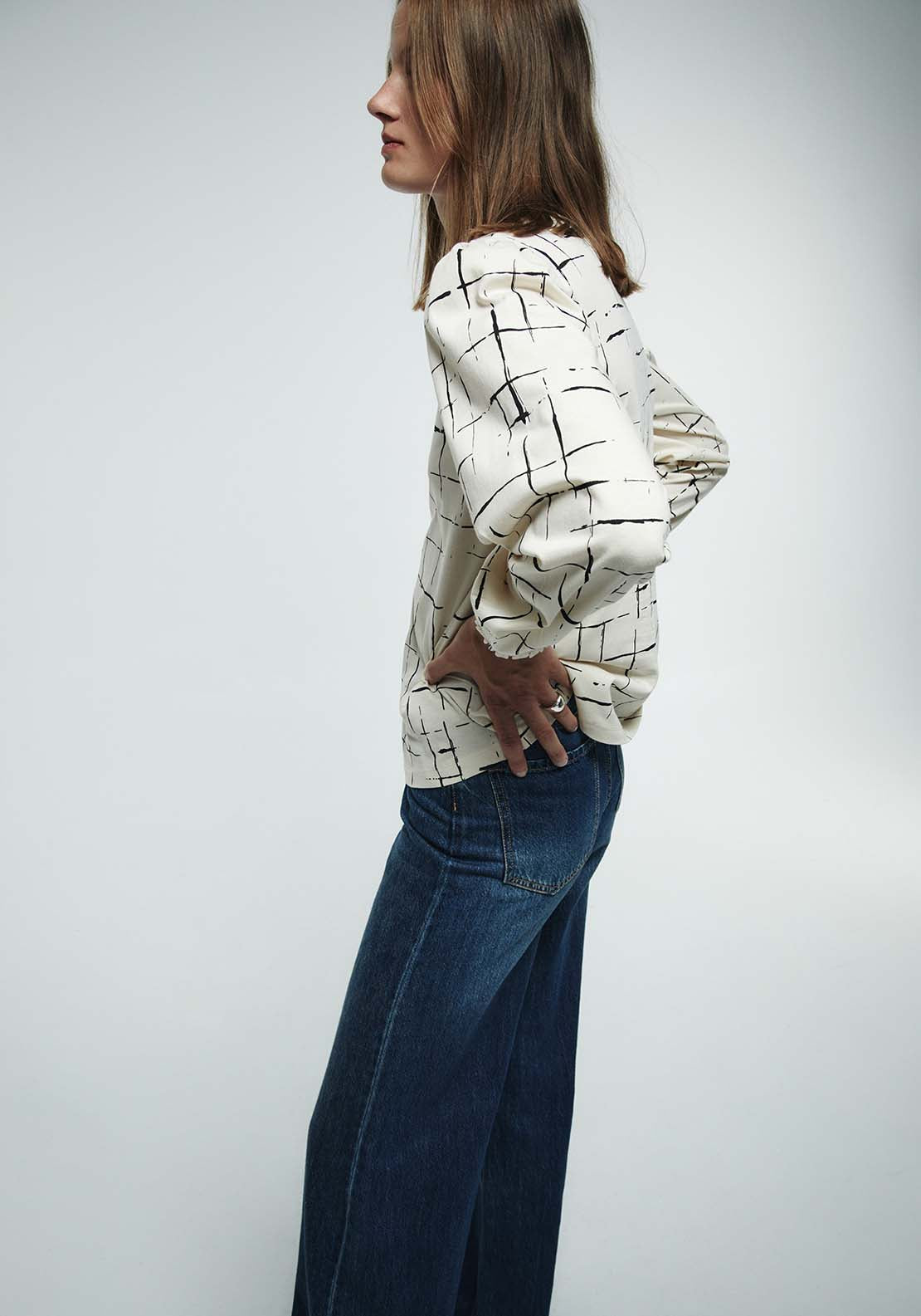 Printed Top - Black