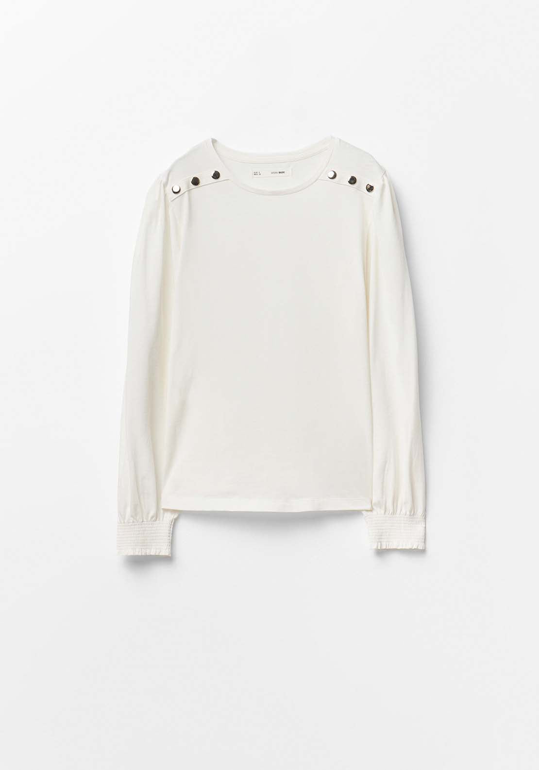 Buttons Plain Top - White