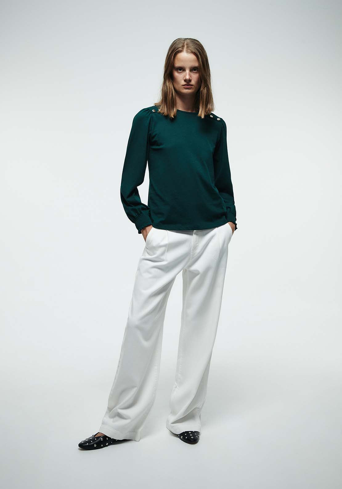 Buttons Plain Top - Green