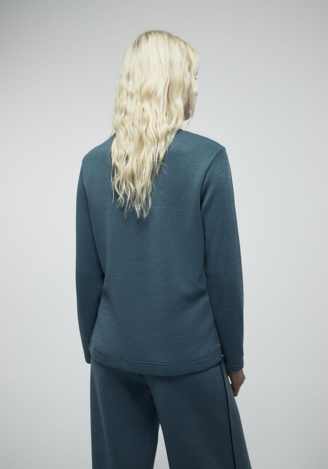 Contrast Trim Soft Touch Top - Teal