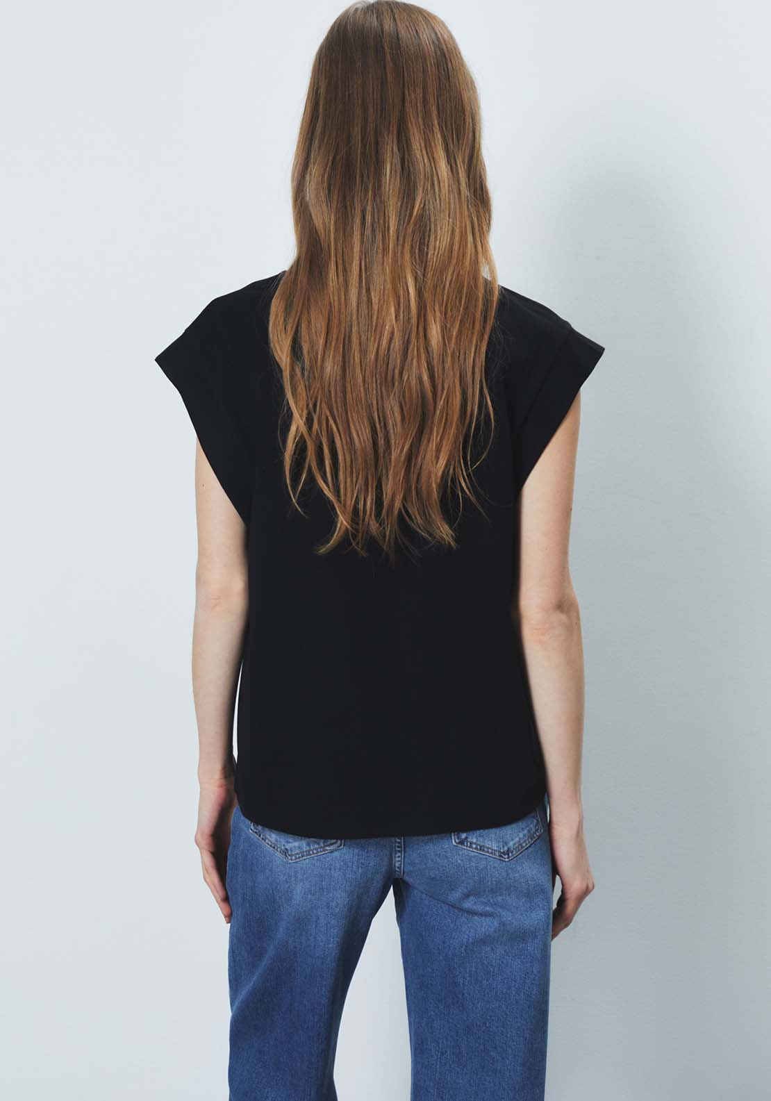Sfera Foil Print T-Shirt - Black 4 Shaws Department Stores