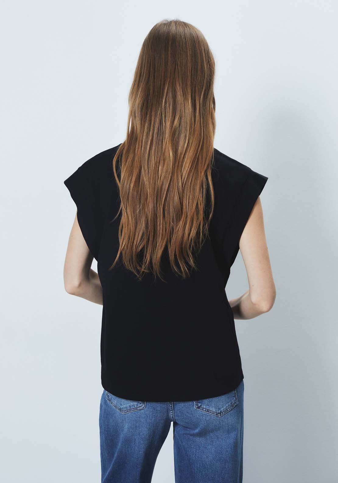Sfera Foil Print T-Shirt - Black 3 Shaws Department Stores