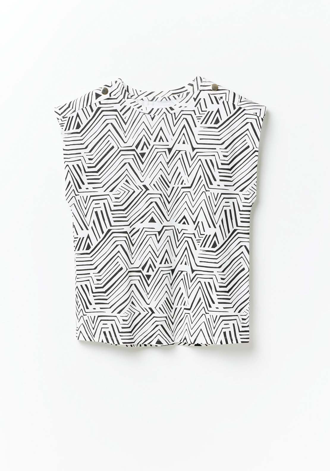Sfera Basic Printed Top - White 4 Shaws Department Stores