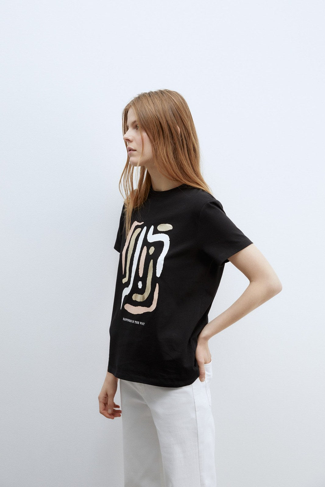 Sfera Motif T-shirt - Black 2 Shaws Department Stores