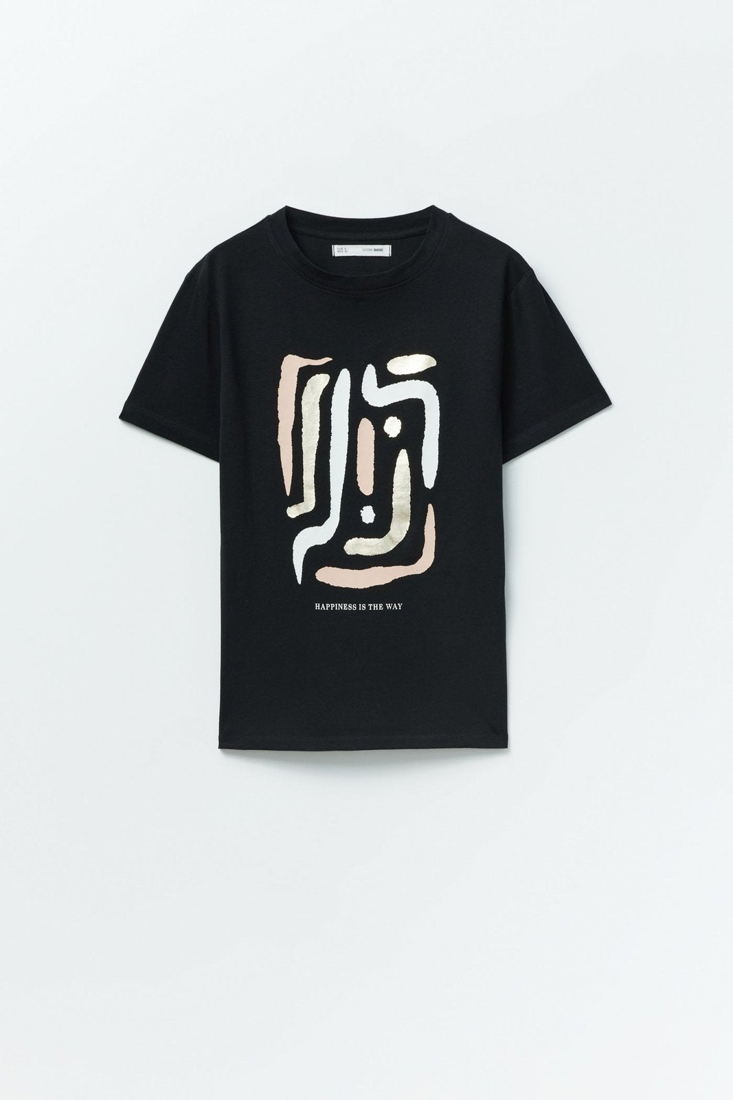 Sfera Motif T-shirt - Black 7 Shaws Department Stores