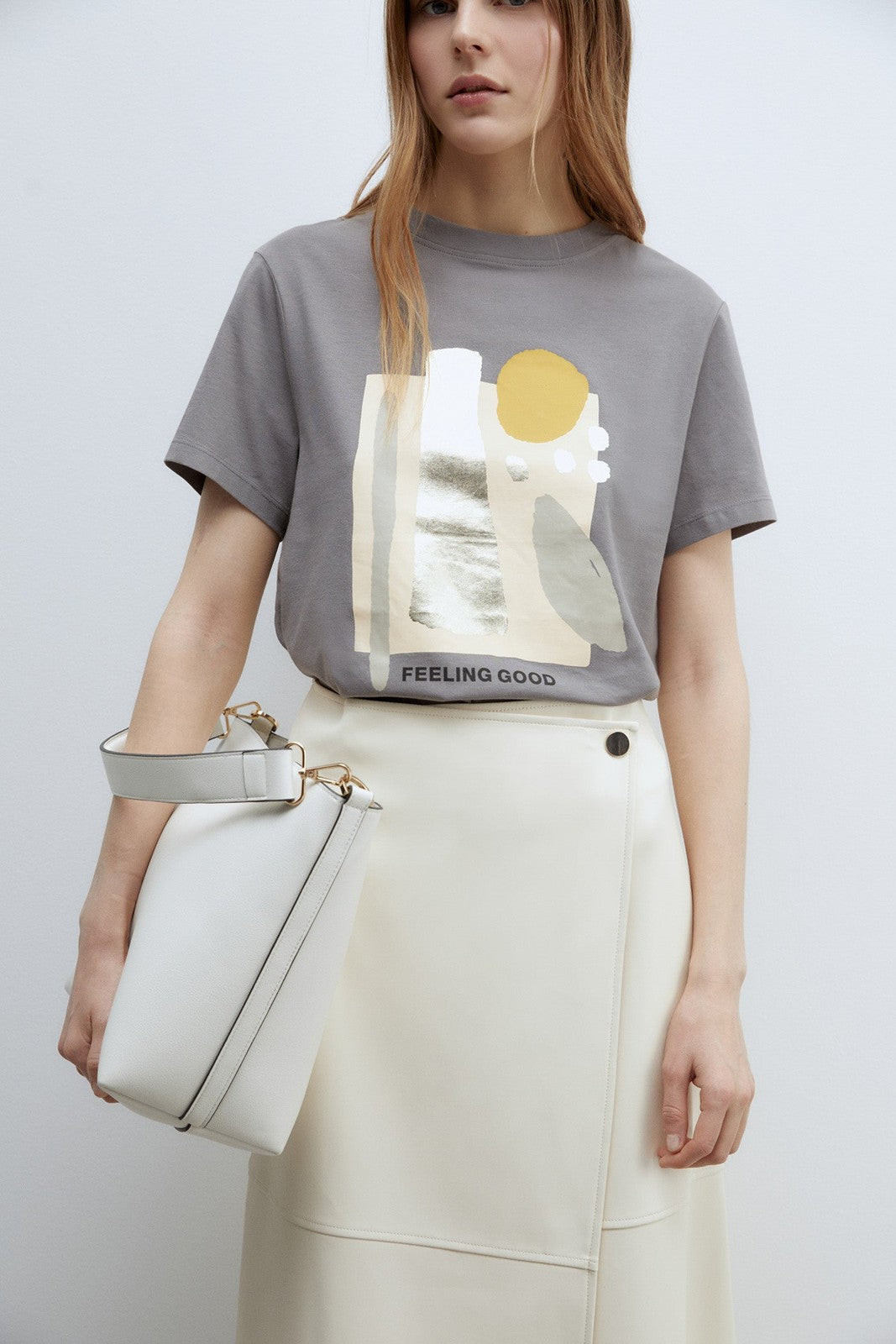 Sfera Motif T-shirt - Medium Grey 1 Shaws Department Stores