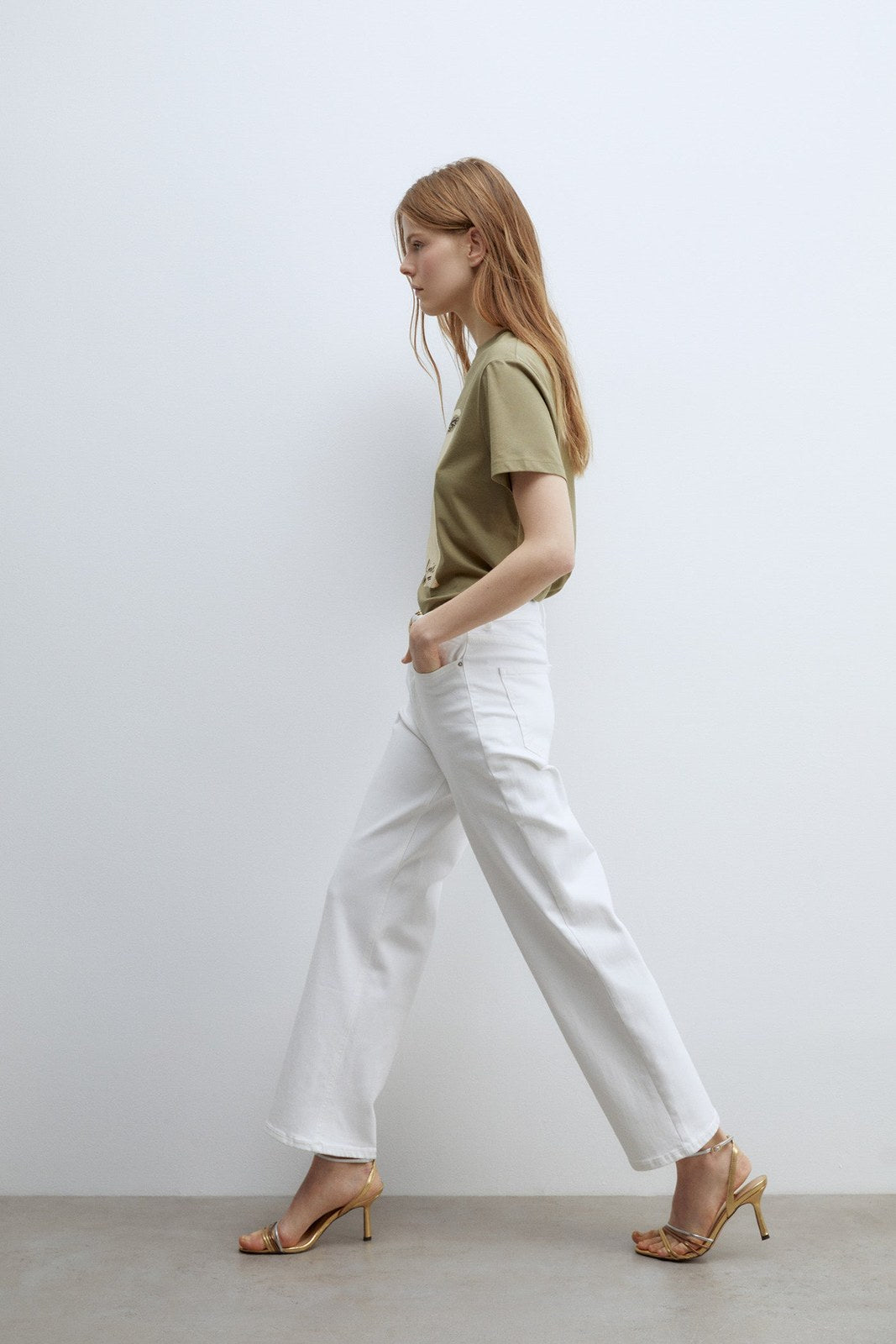 Sfera Motif T-shirt - Khaki 5 Shaws Department Stores