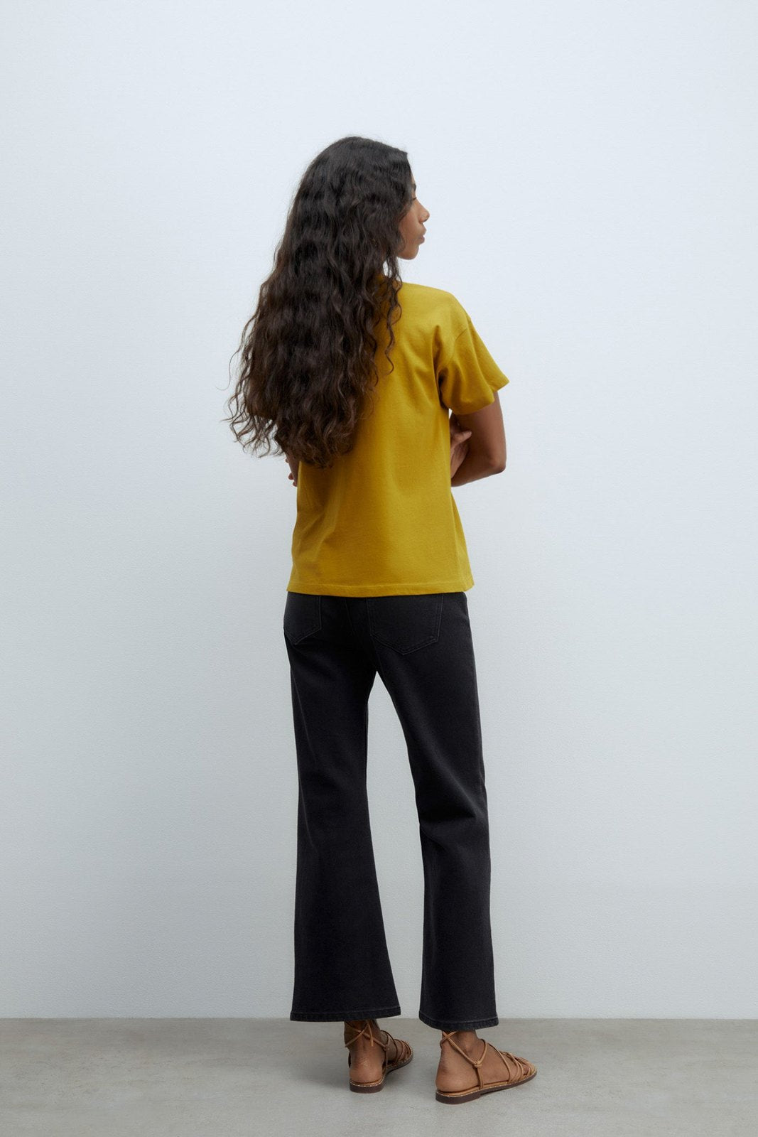 Sfera Embroidered silhouette T-shirt - Olive 5 Shaws Department Stores